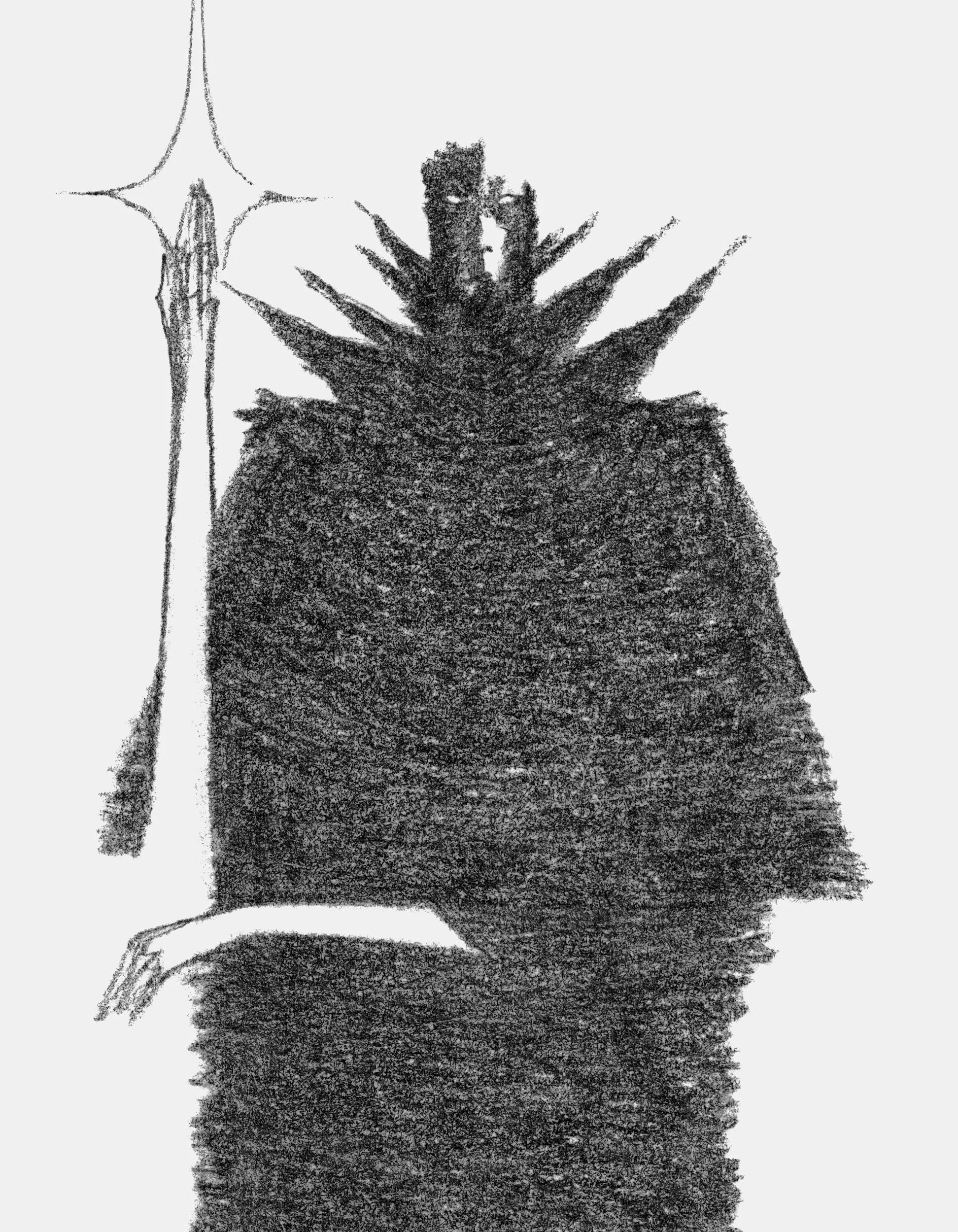 "Draga" Sorcerer Dark Fantasy Drawing