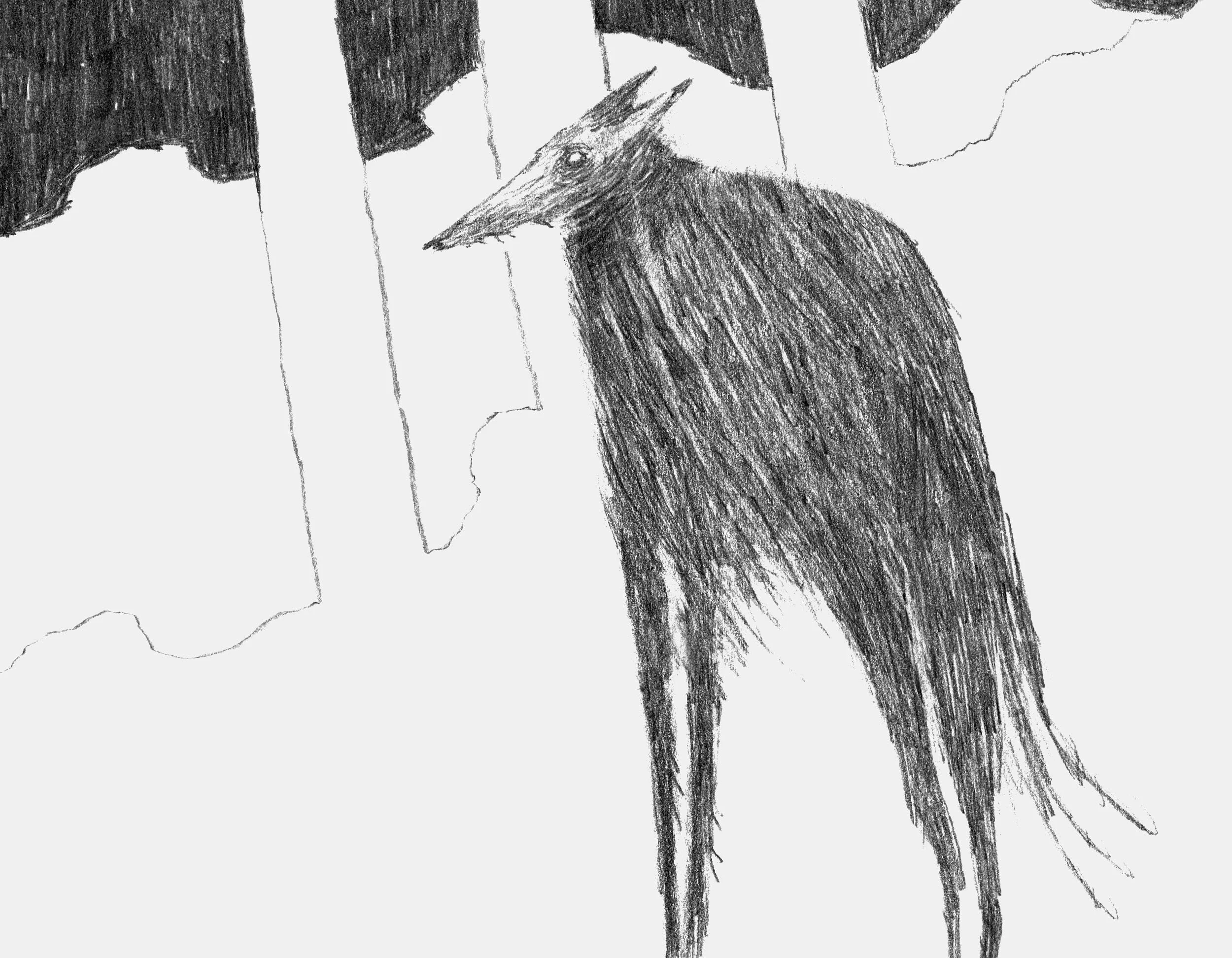 "Moss, The Ghost Wolf" Fantasy Animal Illustration