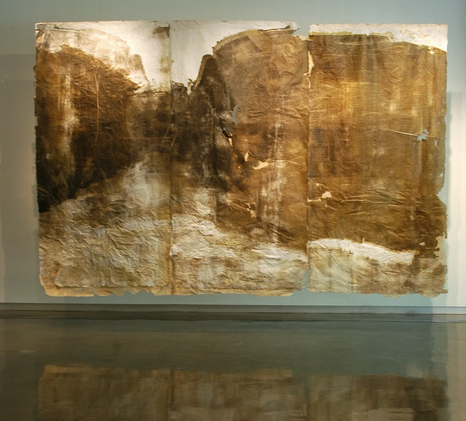 Plaquemine Lock 1, 2011, Woodcut and Handmade Paper, 8' x 12'