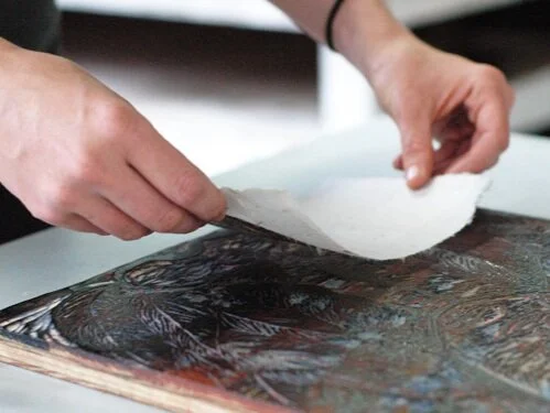 Relief Printing with Freshly Made, Wet Paper Sheets