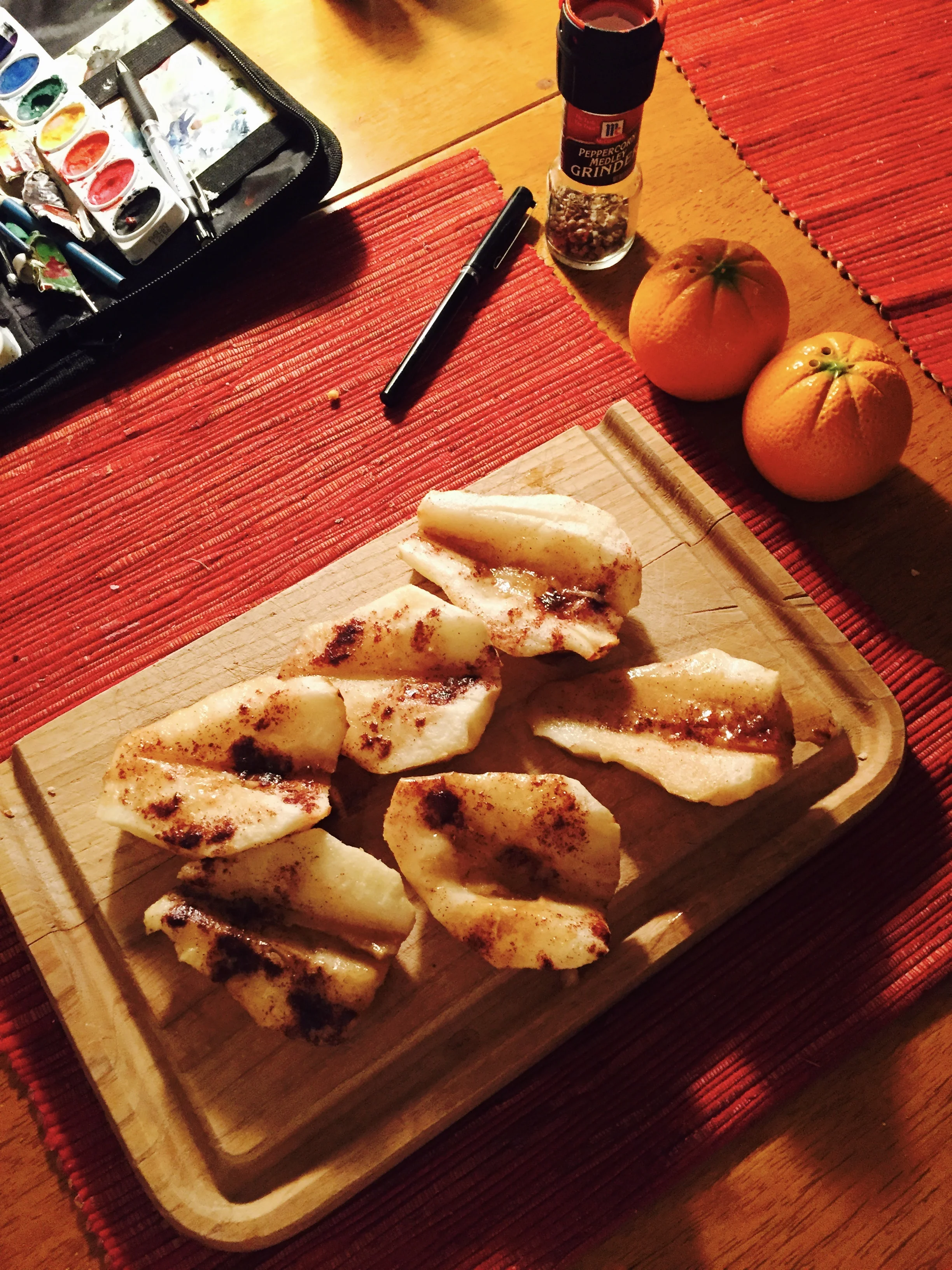 Ingredients3 PearsCinnamonBrown Sugar (for sprinkling)Butter ( 3 tbls) &nbsp; &nbsp; &nbsp; &nbsp; &nbsp; &nbsp; &nbsp; &nbsp; &nbsp; &nbsp; &nbsp; &nbsp; &nbsp; &nbsp; &nbsp; &nbsp; &nbsp; &nbsp; &nbsp; &nbsp; &nbsp; &nbsp; &nbsp; &nbsp; &nbsp; &nb…