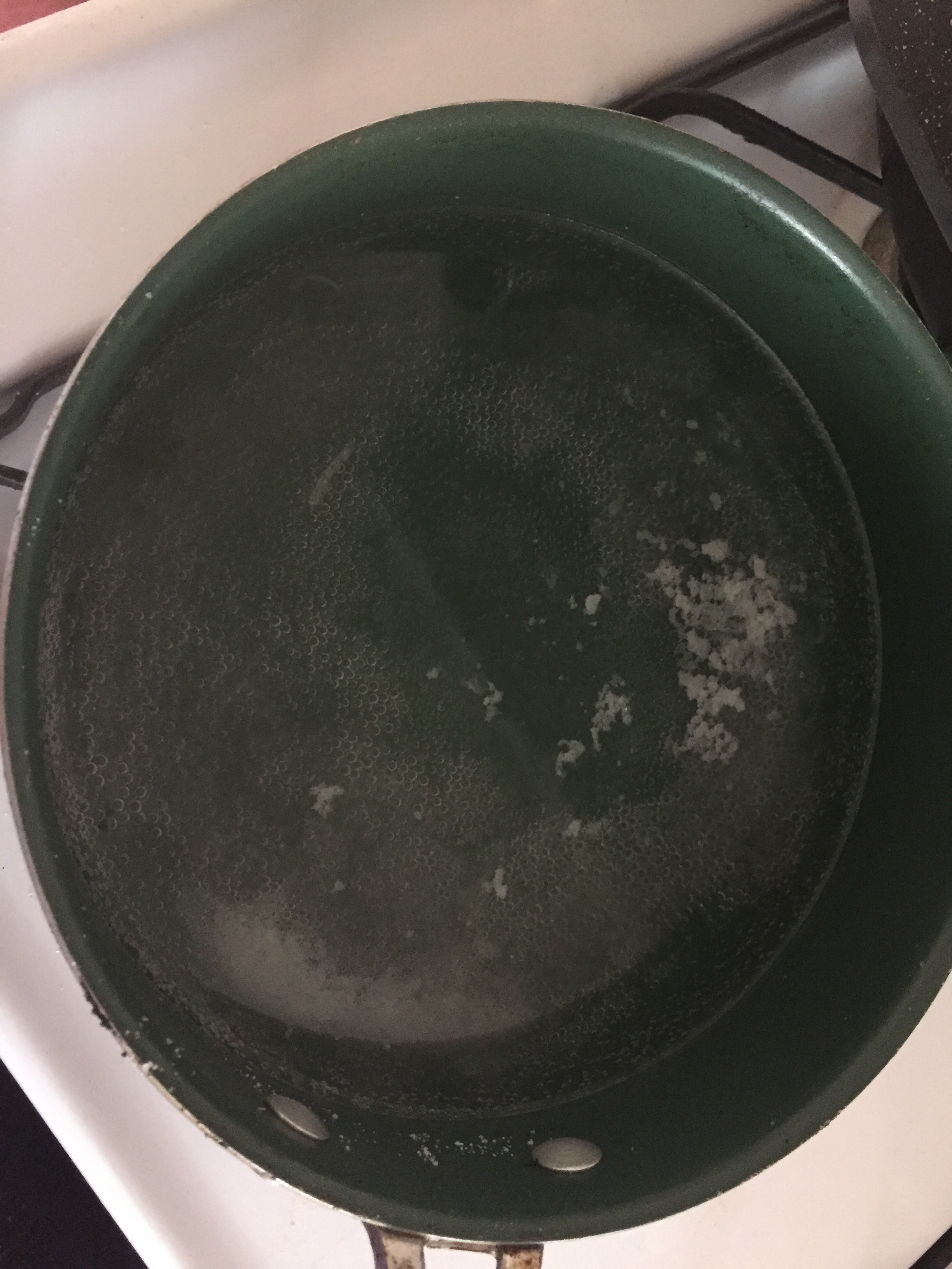 Add water, sugar, salt and vinegar to a medium stockpot and bring to a raging boil. Turn off the heat and put aside to cool