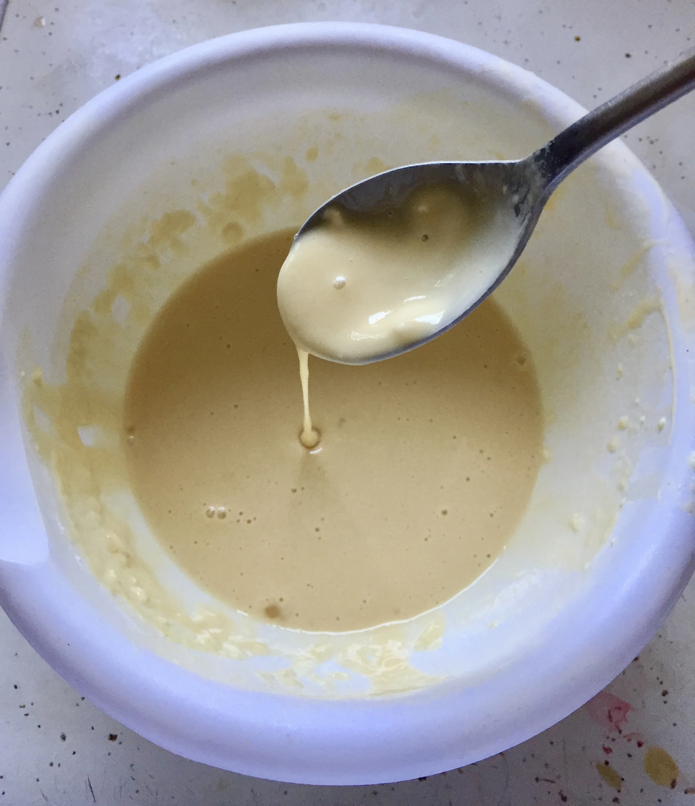 Making the BatterI added Flour, brown sugar, salt and baking powder to a medium mixing bowl. Then I add my milk and my eggs. I whisked (I use the term but I don't actually own a whisk. I used to but mine, with many of my things, is somewhere on the …