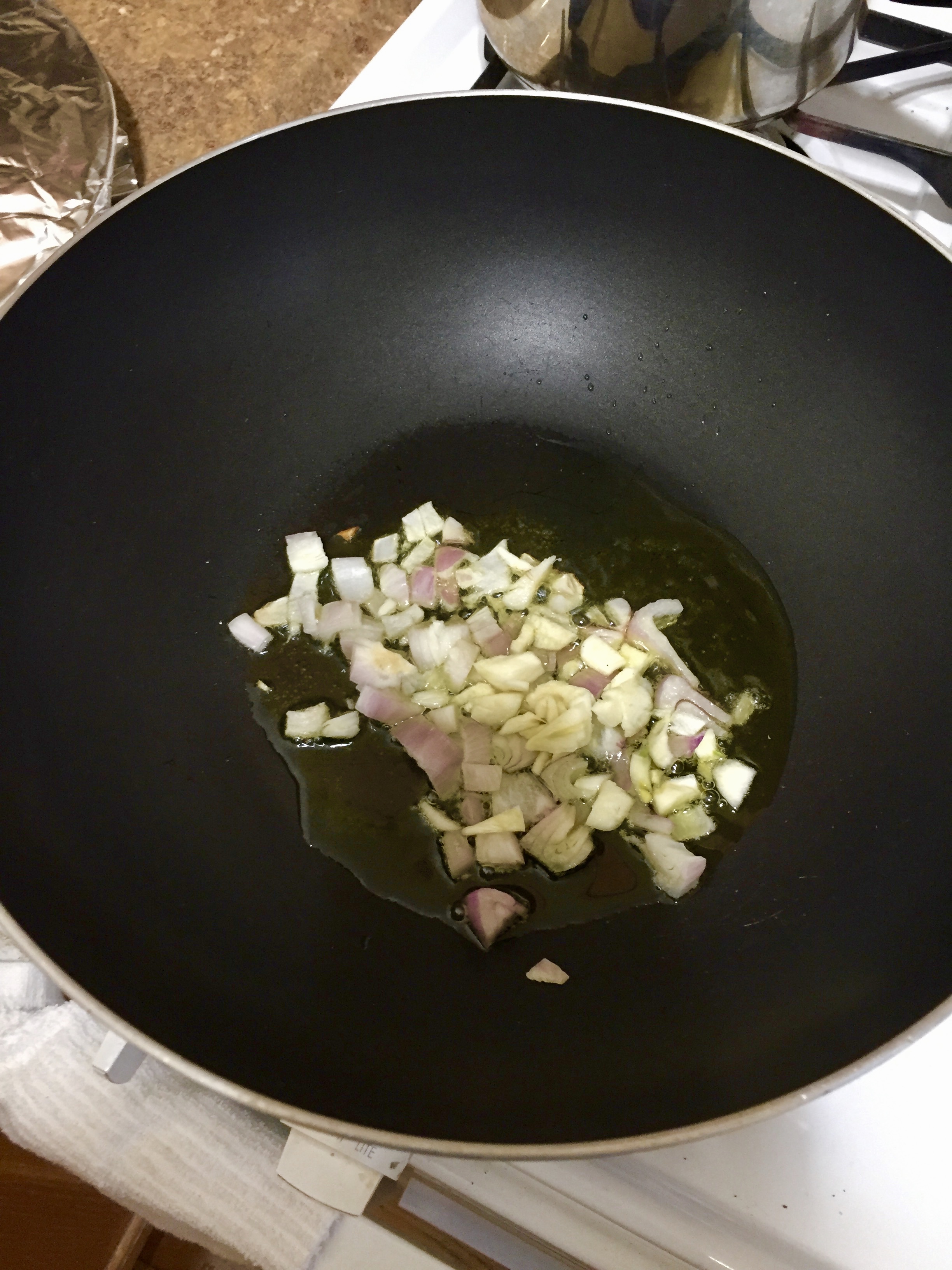 Add orzo to skillet and cook until it is roasted (about 2 minutes)