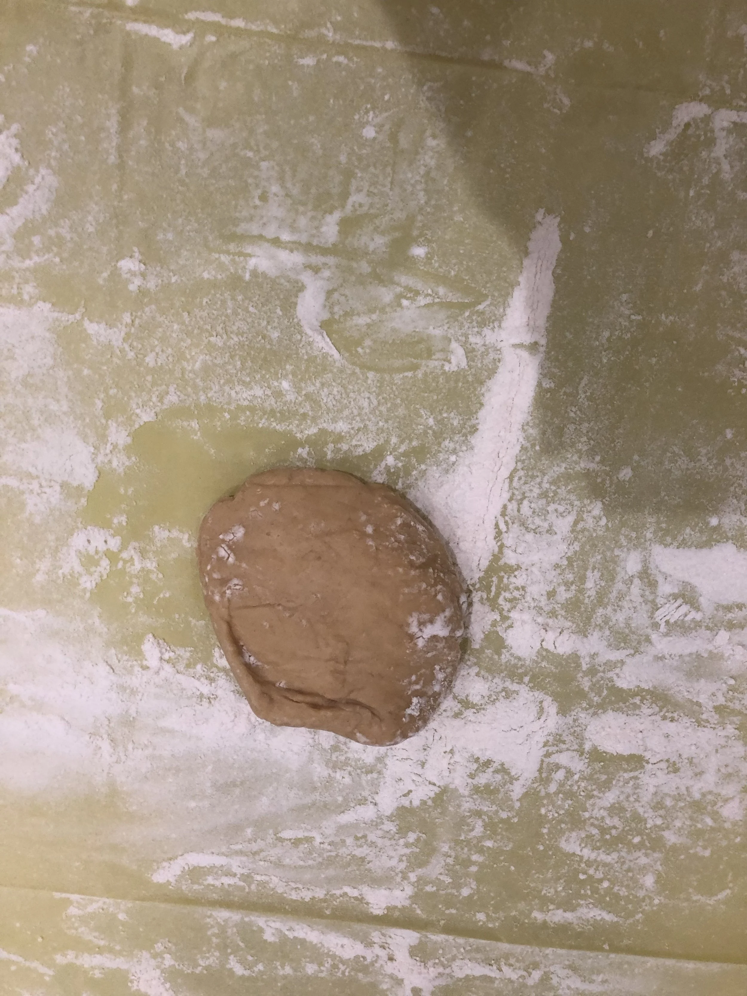 Knead the dough, after it has rested,&nbsp;with the heel of your hand until it is the width of the hand crack pasta maker.&nbsp;