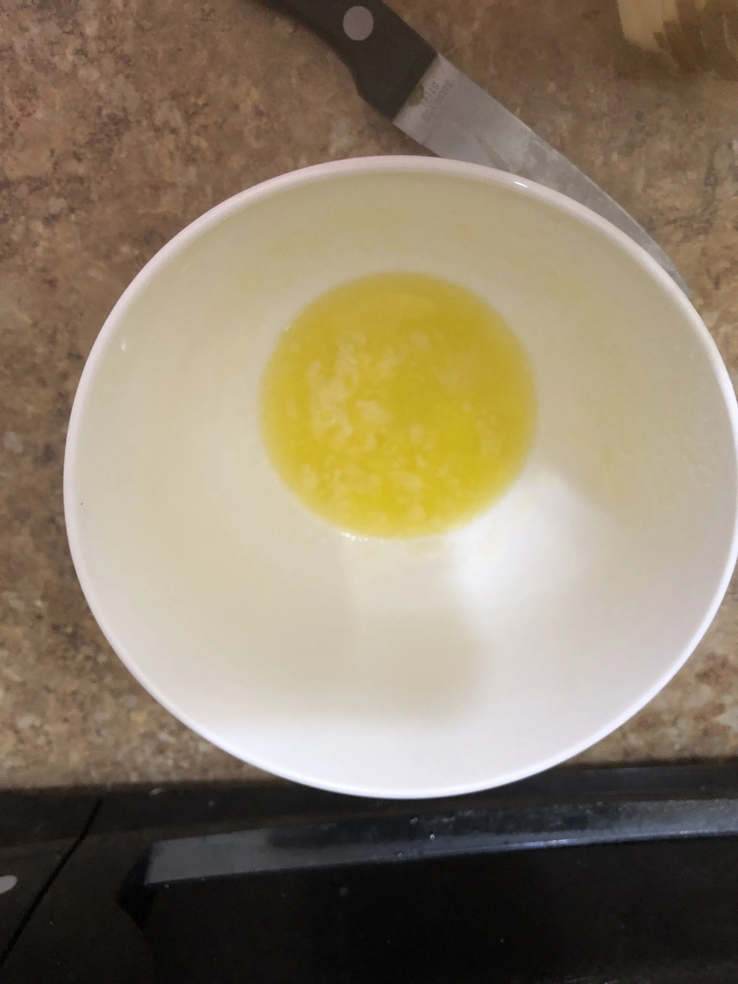 Clean and thinly slice the potatoes around the their circumference (see example). Pour some of this mixture into your baking dish so it coats the bottom of the baking dish. Place the potatoes (As many as can be put in) in your baking dish