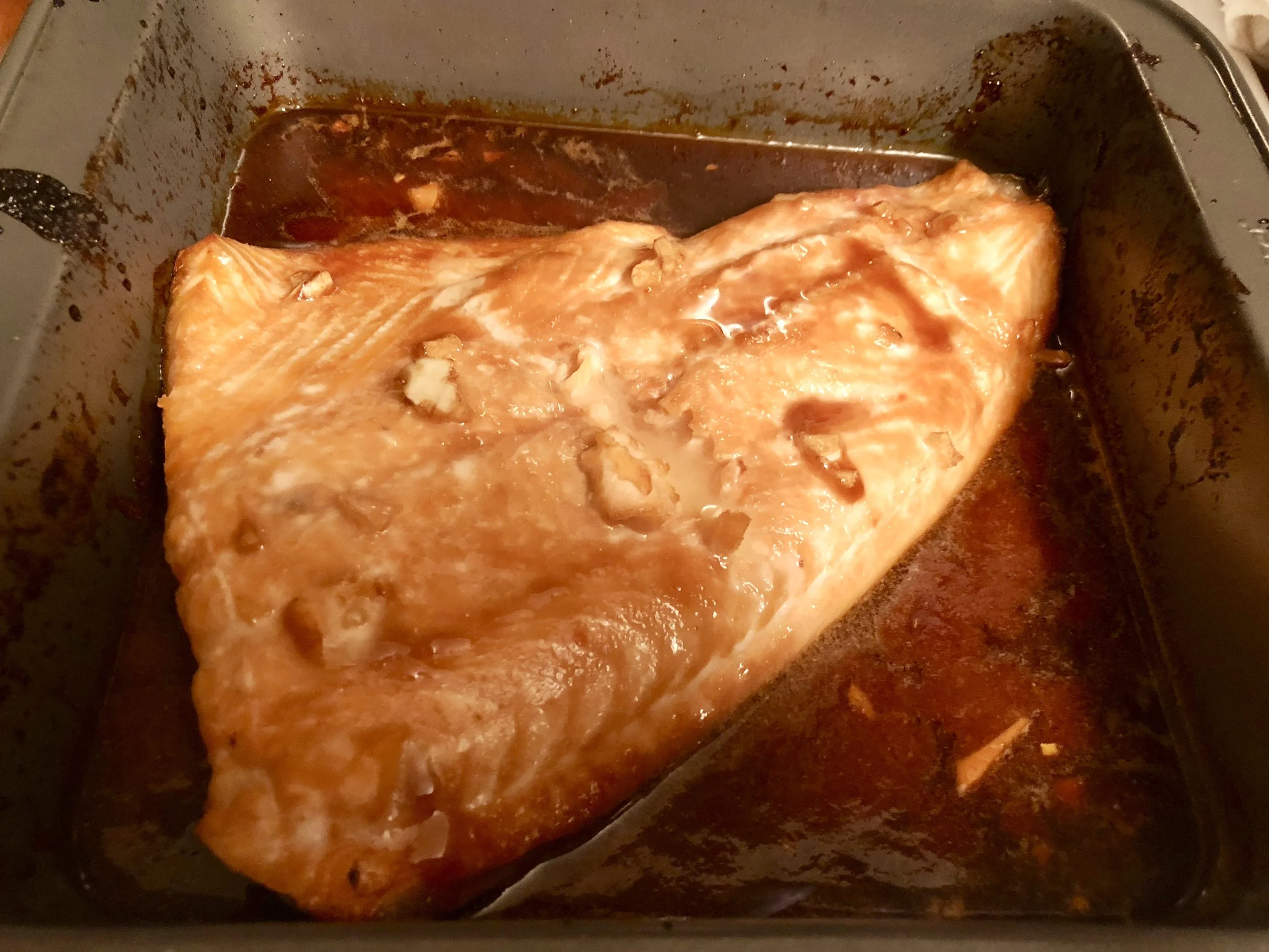 Remove from oven, and ENJOY!*Serving suggestion : With Ginger cucumber salad (recipe follows)This recipe was form the NY Times recipe blast, and it called for pickling ginger and serving it on top of the Salmon. &nbsp;I would heading forward be inte…