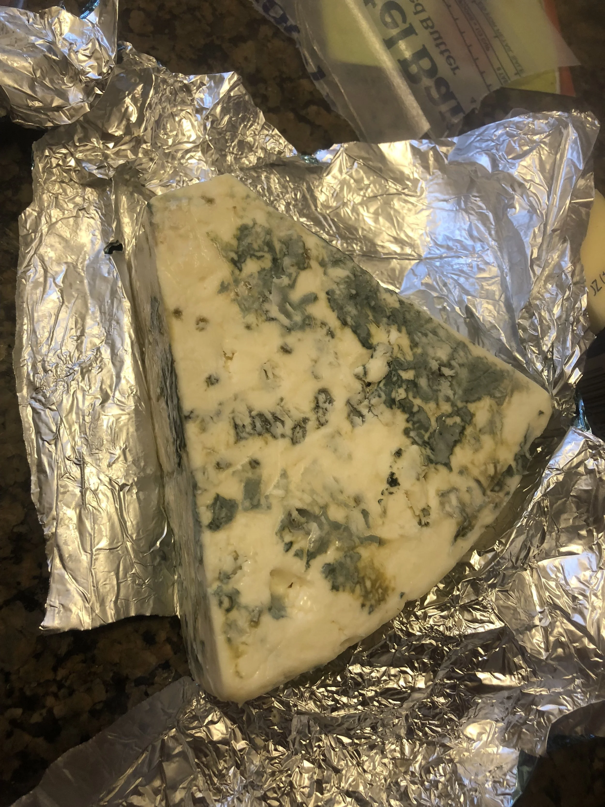 Take your gorgonzola into sm slivers and add to the melted butter stirring frequently