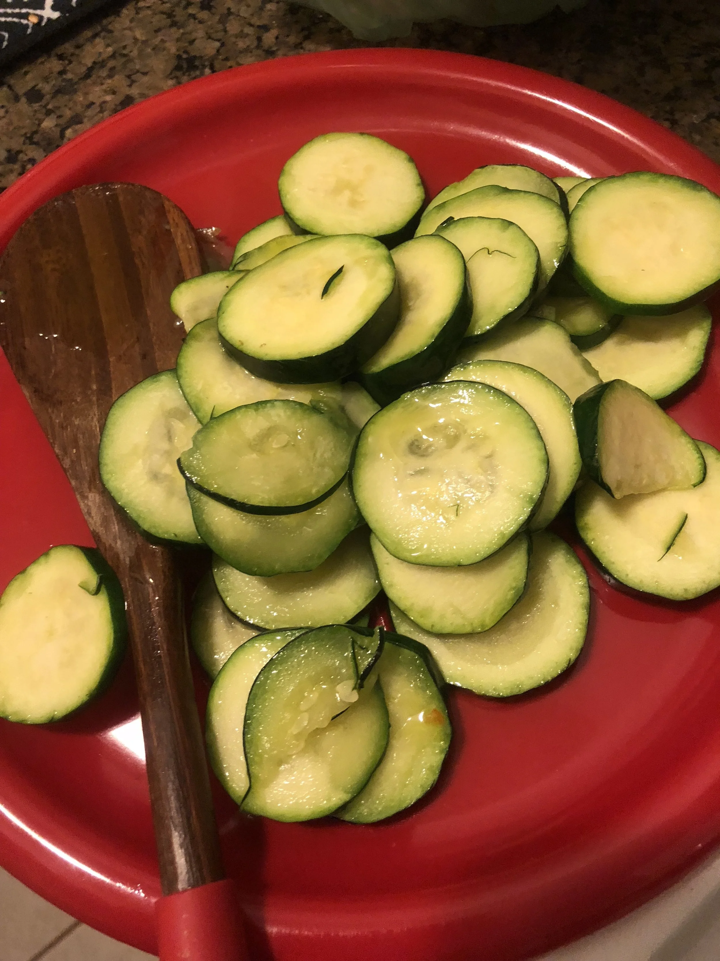 Remove cooked zucchini from the pan and put aside.&nbsp;