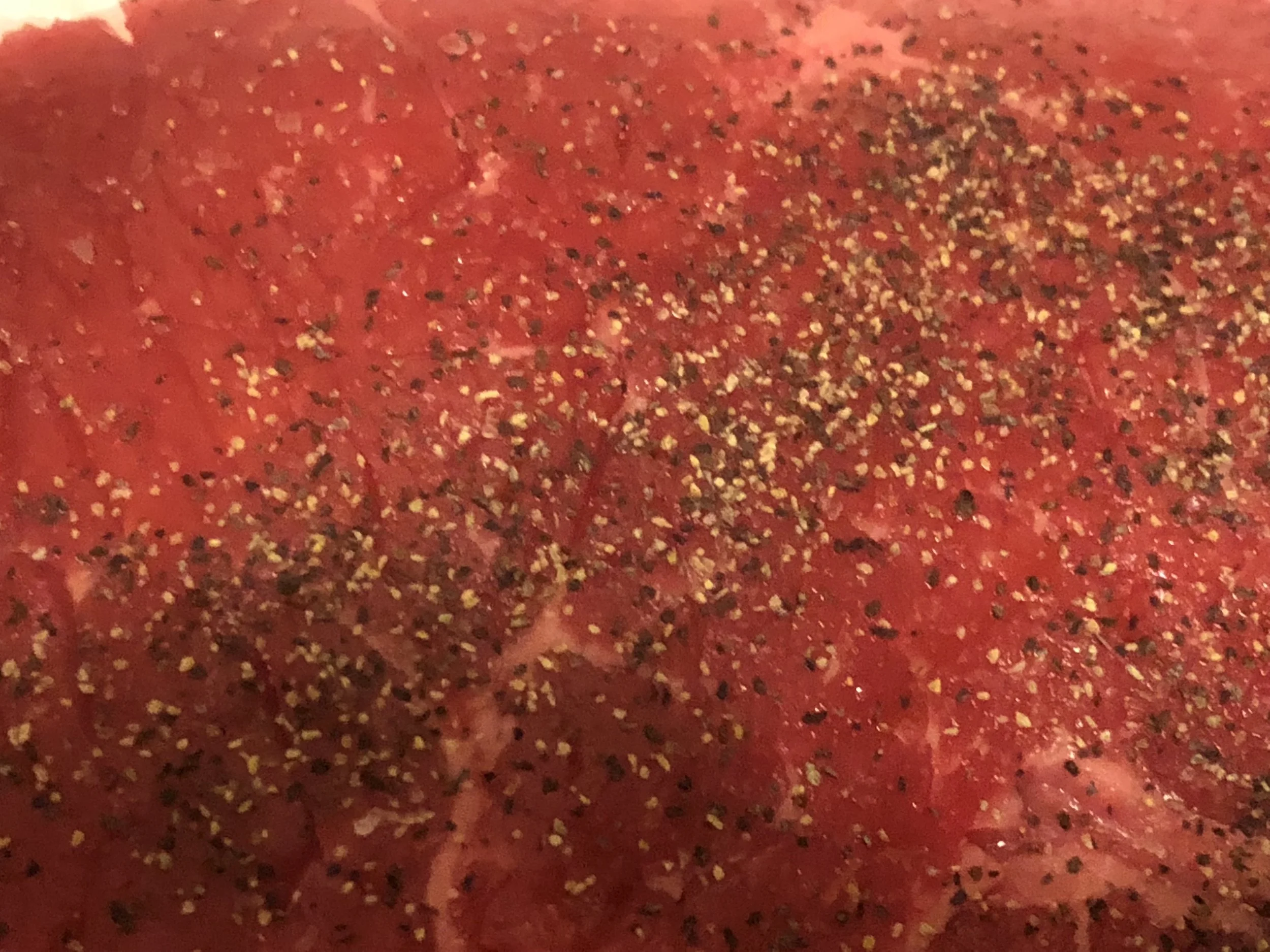 Season the steak with Salt and pepper