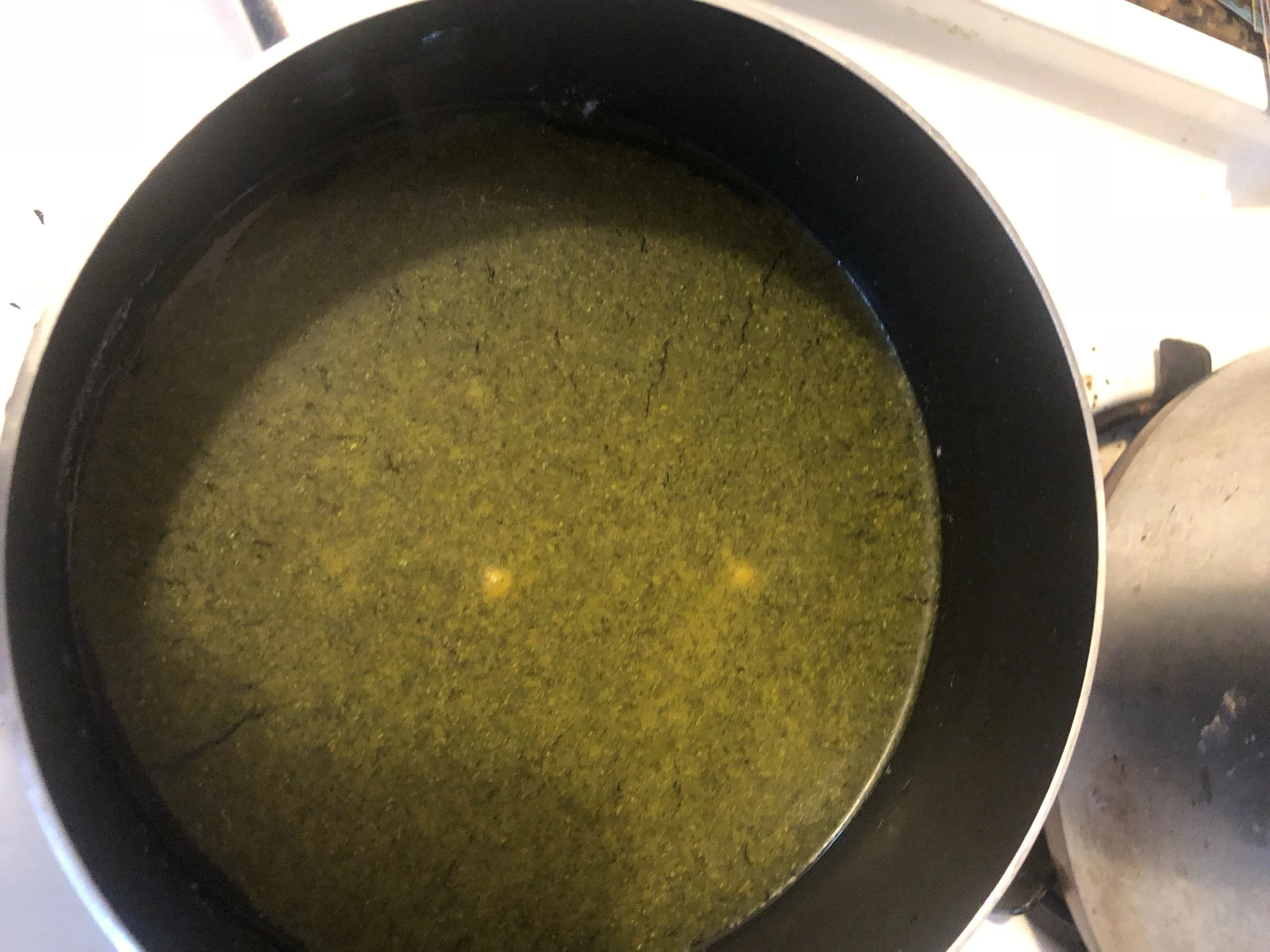 Add the chicken stock seasoning to 5-6 cups of water in your medium saucepan and bring to your boil. Add the Quiona, cooking for 9-13 minutes, and then taking off the heat and letting the quinoa absorb