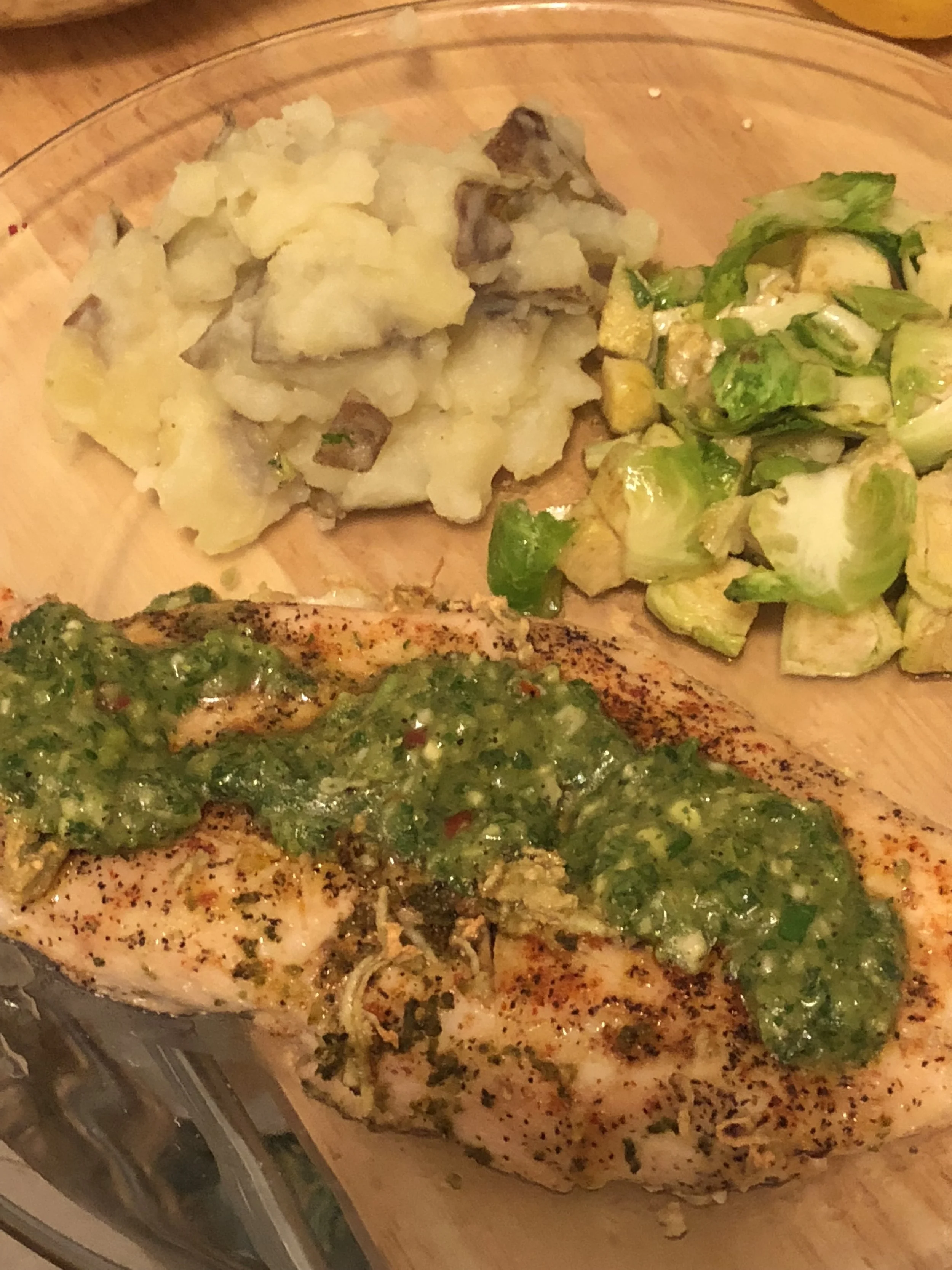 (serving suggestion - see above - If Persian cucumbers are unavailable in your grocery store, serve with sautéed Brussels sprouts and garlic skin on smashed potatoes) Chicken Ingredients Salt Ground Black pepper 2 chicken breasts paprika zest of an individual lime 2-3 glove sof garlic Sauce Ingredients 0.33 cup of parsley 0.33 cup of cilantro 2-3 clove sof garlic 3 tbs of sweet Thai chili sauce juice of the lime salt pepper 2 sm or medium jalapeno 3 tbs of olive oil Plan of Attach
