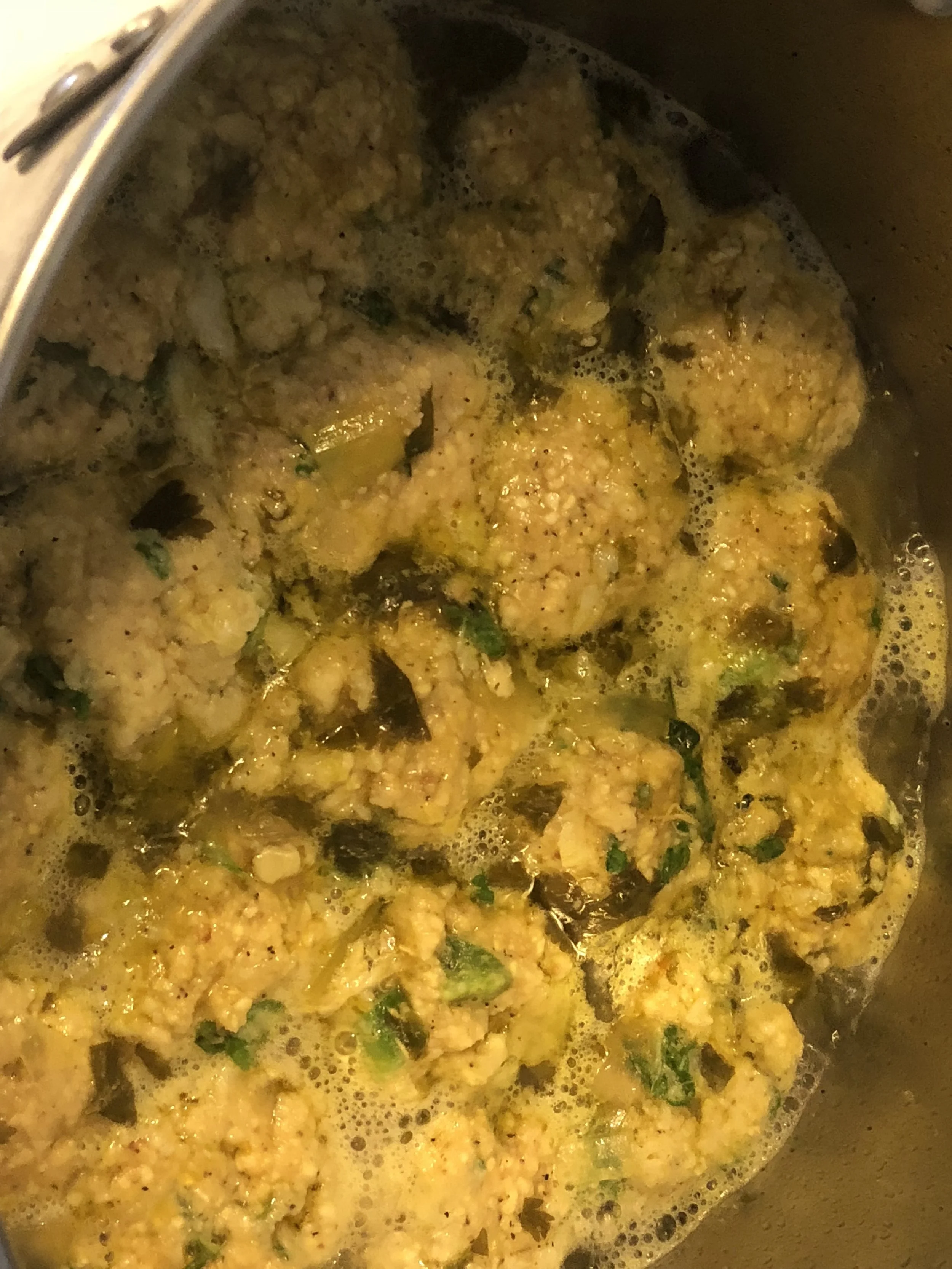 Heat the soup and drop the balls into the soup (yup, you’ve been looking forward to when your culinary balls dropped, you in charge home chef you, and this is your moment…Your balls, your spicy matzo balls have dropped). Cook for 50-60 minutes, and …