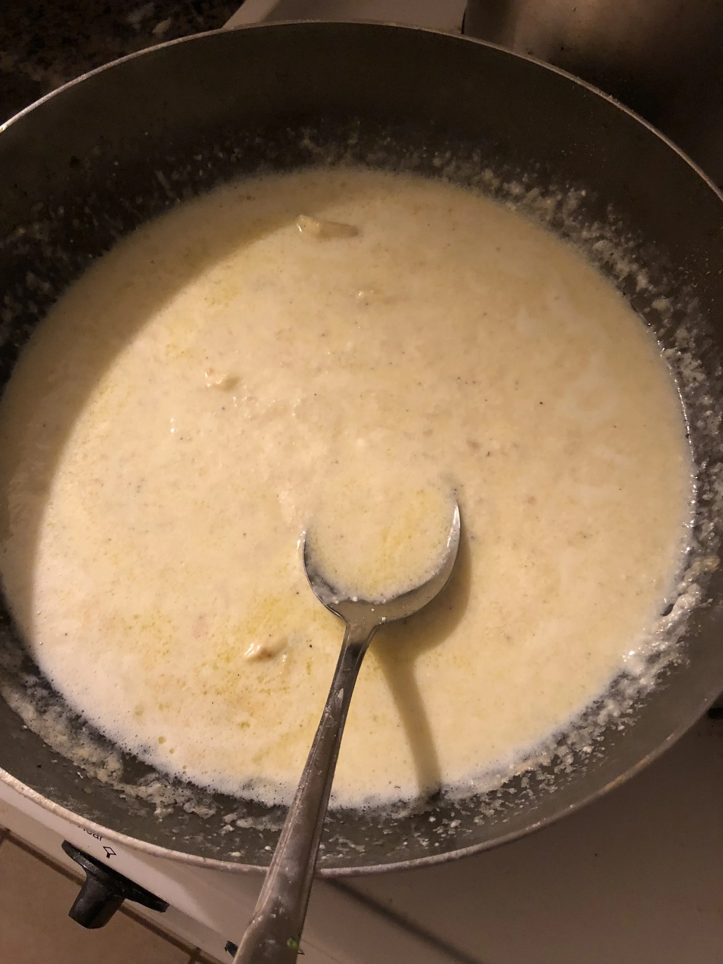 Cook until flour id done browning and then whisk in milk, cheese, cream cheese, butter, and optional salt and pepper. While the sauce is cooking, add the chopped broccoli to the stockpot when the pasta is almost al dente and cook until bright green.…