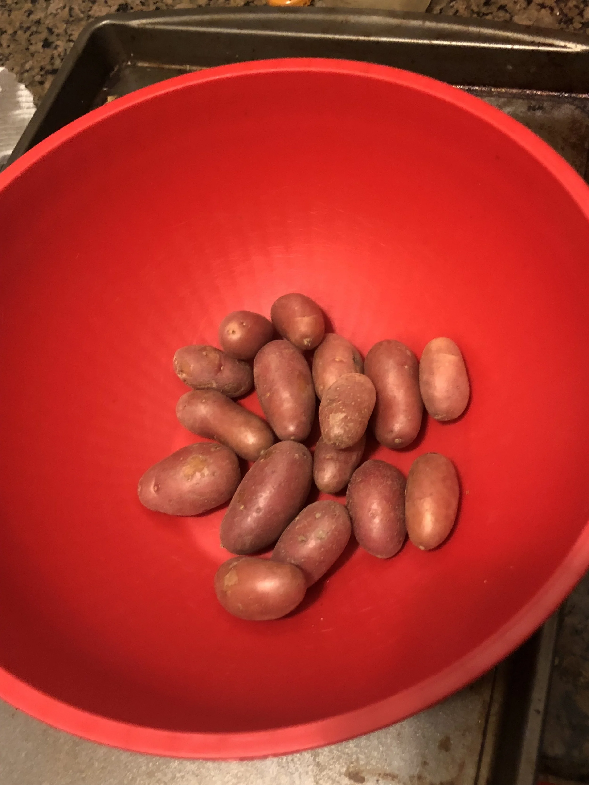 Prheat the oven to 450 degreesPlace your potatoes in a bowl