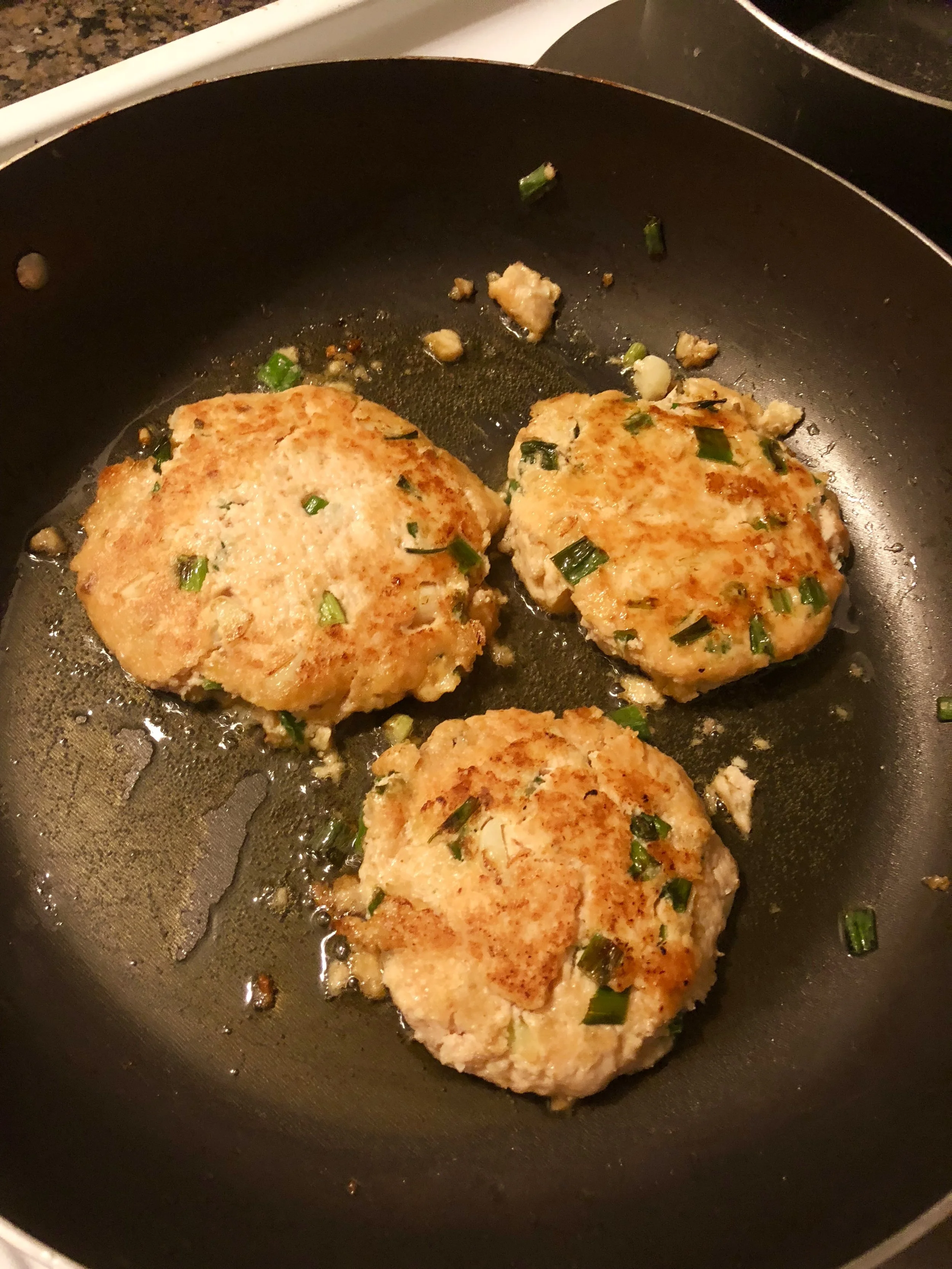 Cook until cakes are cooked through and golden on both sides with an inviting crust.
