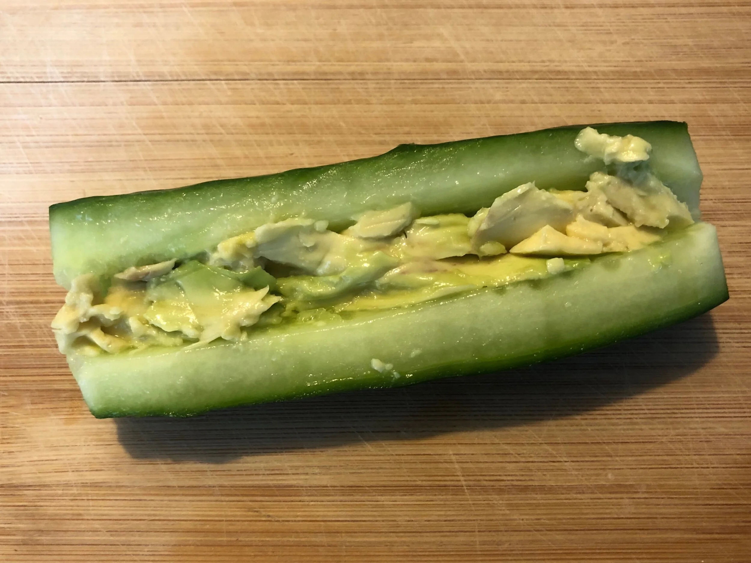 Cut your very ripe avocado open and spread avocado in the channel