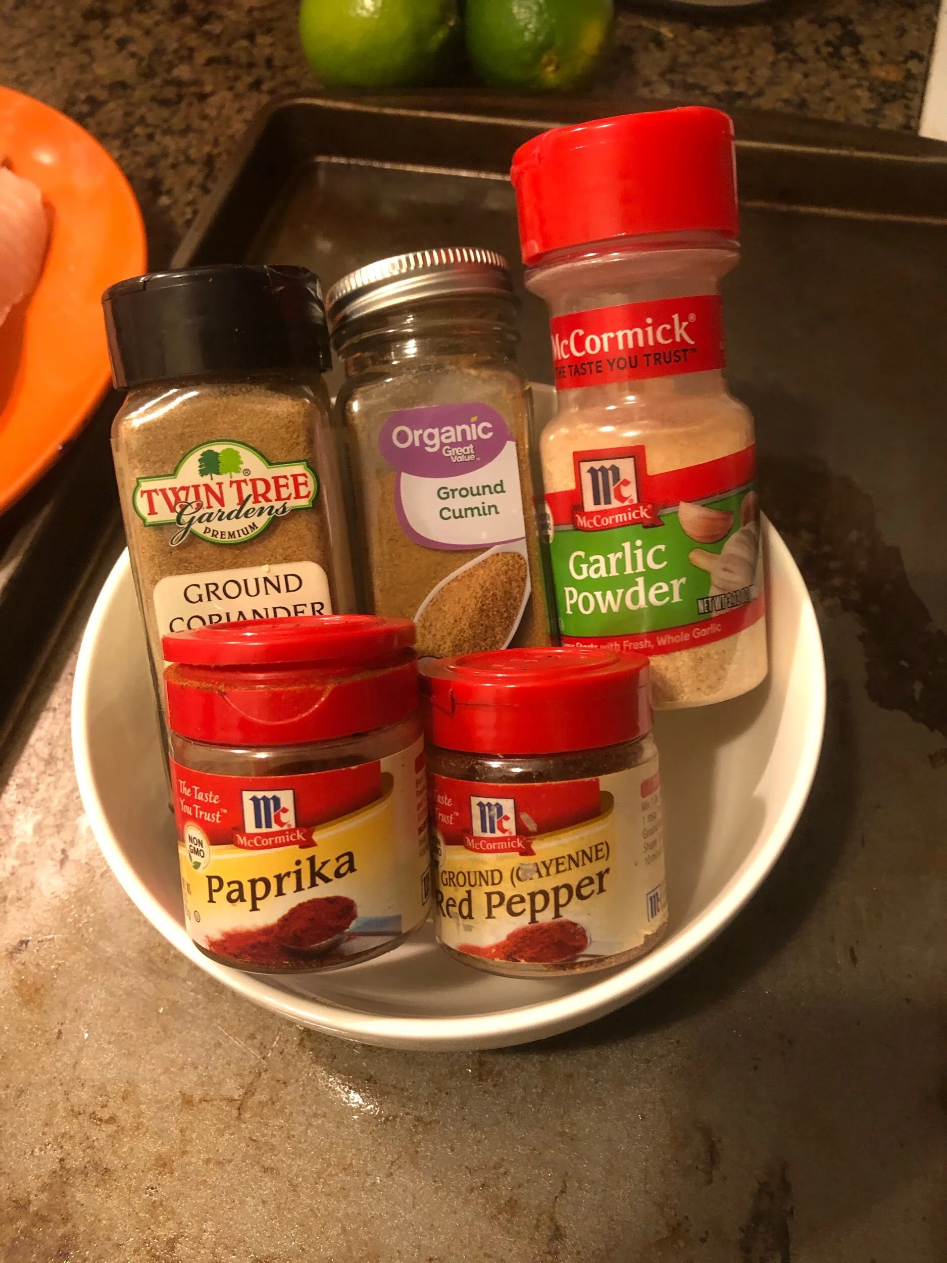 Measure and combine the spices