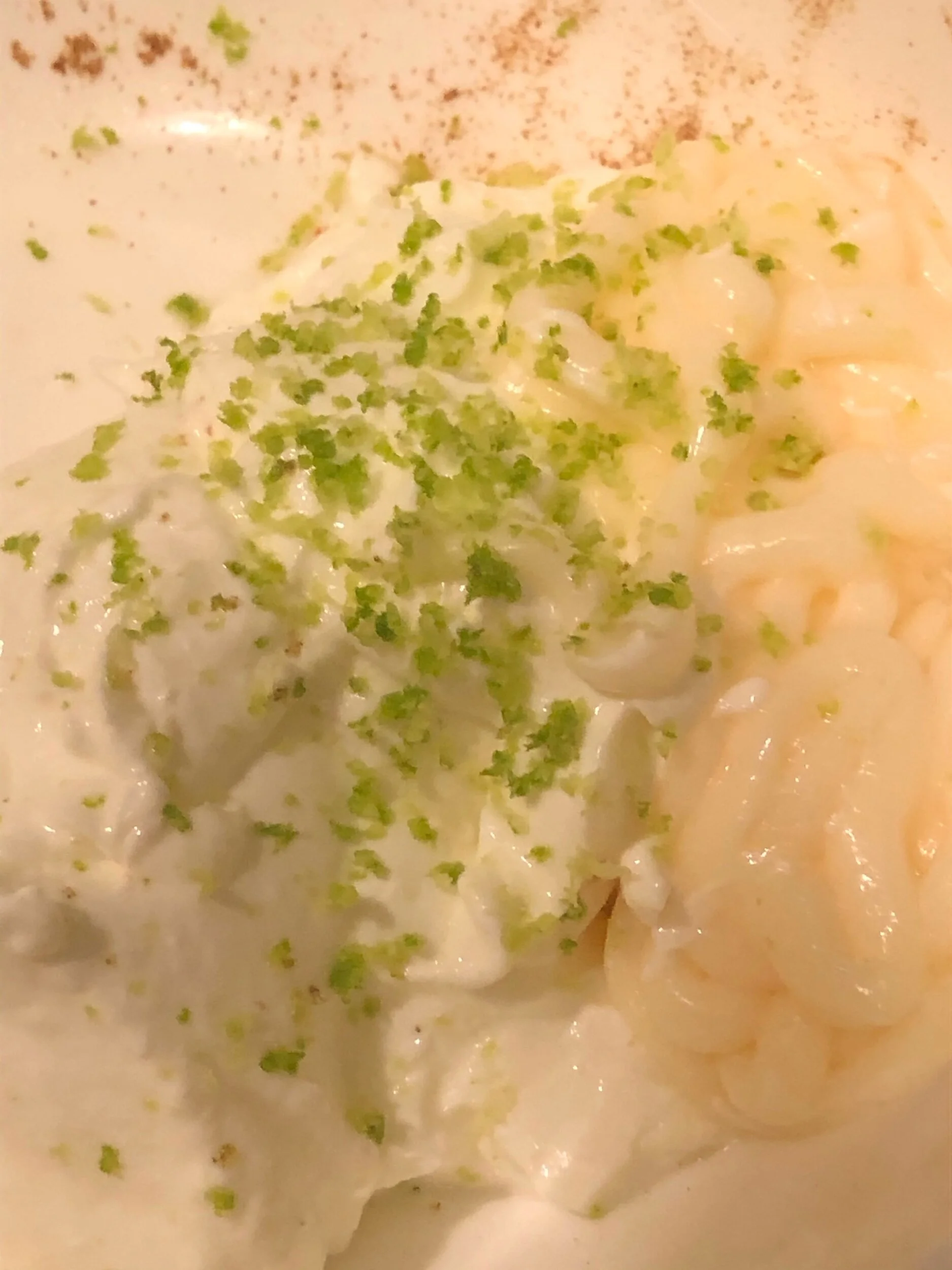 Zest your lemon rind into the mayonnaise and sour cream mixture