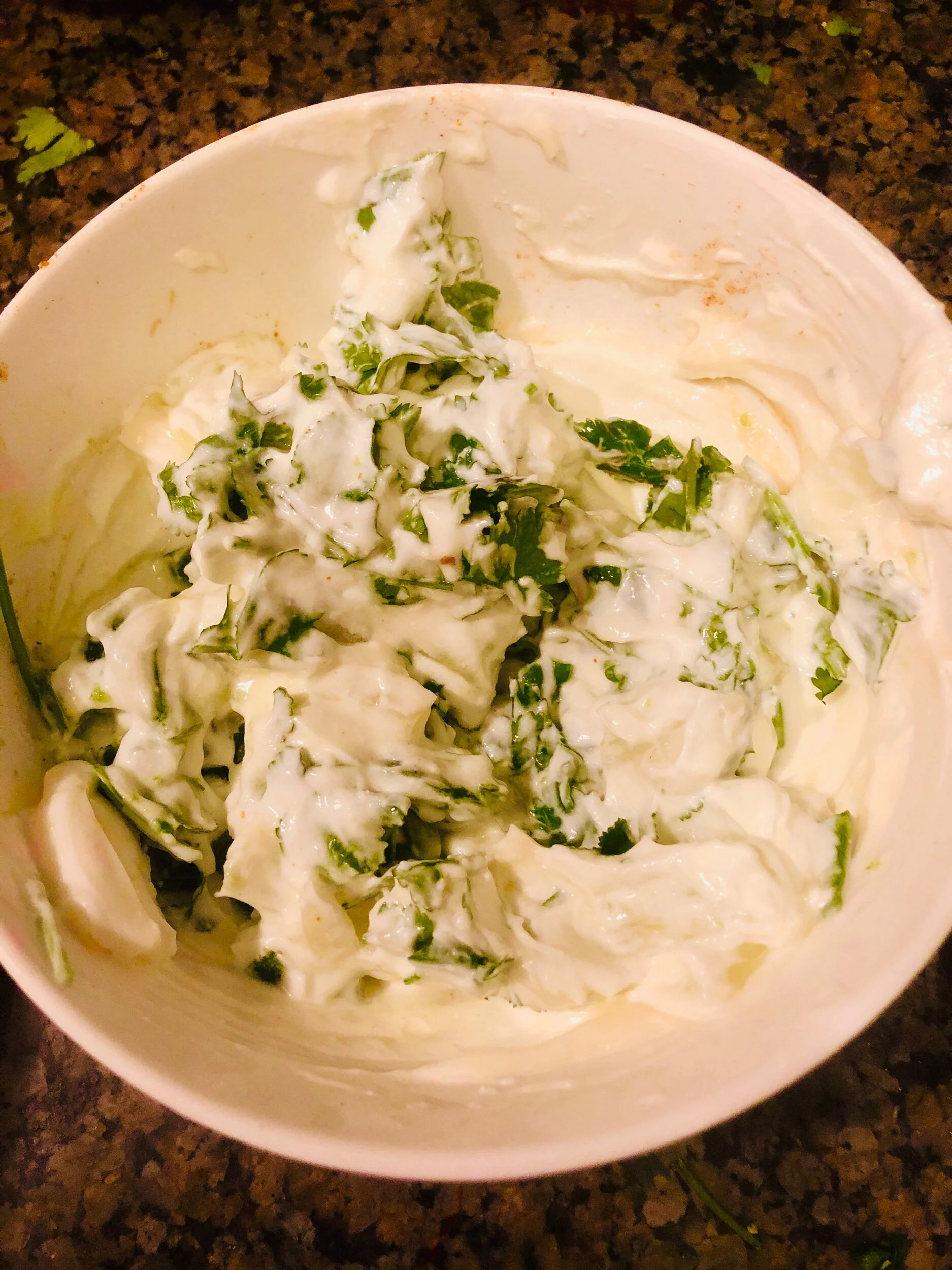 Mix thoroughly, and keep chilled