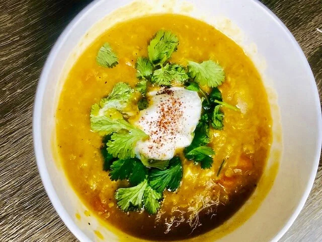 Ingredientsmedium onion, diced3 cloves of garlic, mincedcup of red lentilsmedium lemon0.25 cup of cilantro3 tbls of olive oiltsp of tomato pastetsp of cumin0.25 tsp of kosher salt0.25 tsp of ground black pepperMore than a pinch of Mexican Chili Powd…