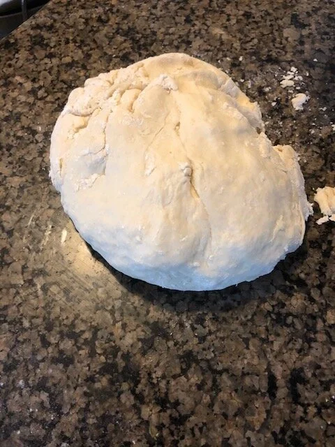 Knead the flour for 6-8 minutes until it has a consistent consisitency.