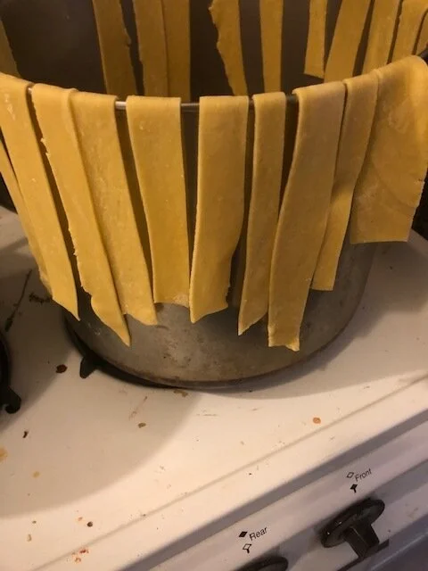 Make the pasta: use recipe for ravioli dough (cup of flour/single egg) found published earlier in this blog))…Let your dough rest fOr an hour and then run the dough through your HAnd Crank pasta machine on 7, 6, 5, and 3, 2-3 times each.If you don’t…