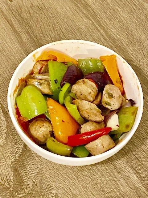 My bowl of leftovers, and oh man was it worth the effort…