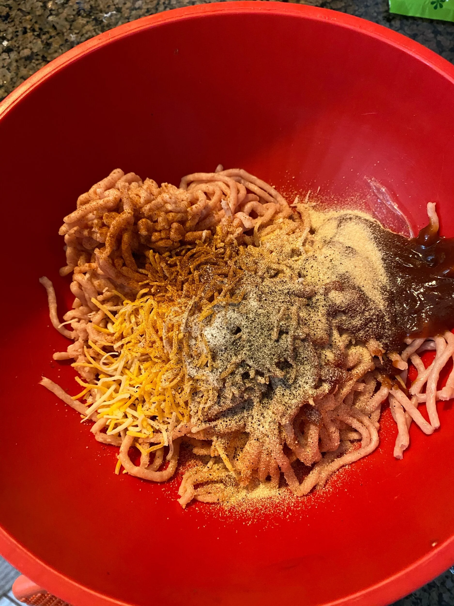 Using your hands, mix all everything in the burgers Until completely integrated