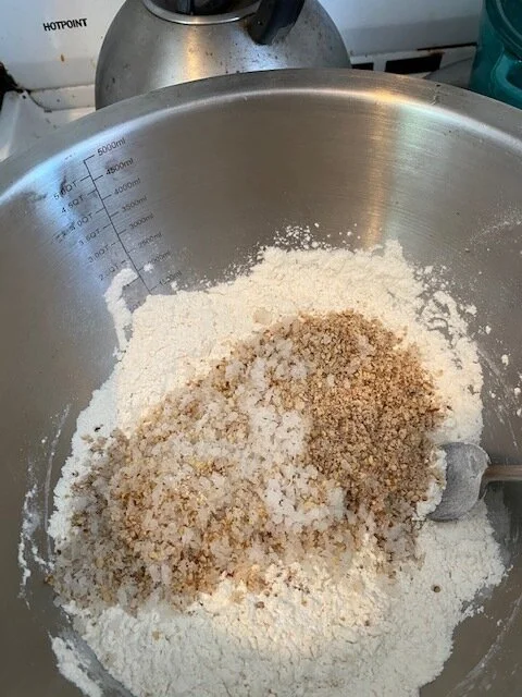 In the bowl of a mixer fitted with the paddle attachment, beat butter, cream of coconut and the remaining sugar on high speed until light and fluffy, about 4 minutes. Add eggs one at a time, mixing well after each addition and scraping down the bowl…
