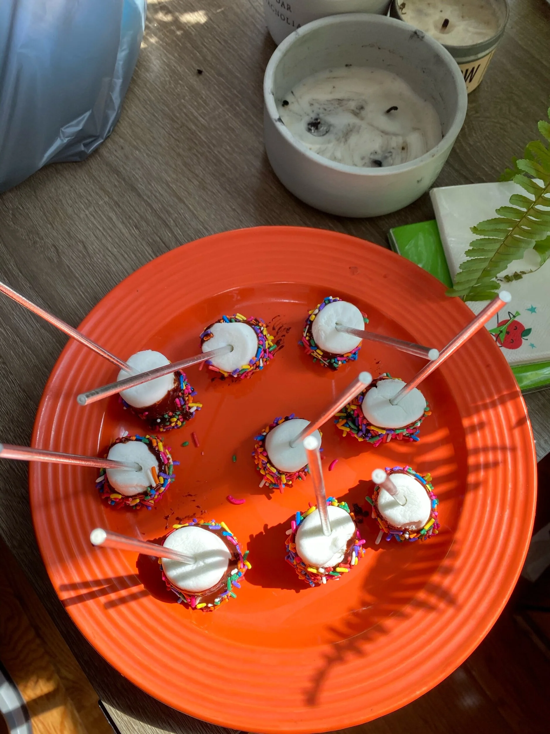 Finished dark chocolate pops