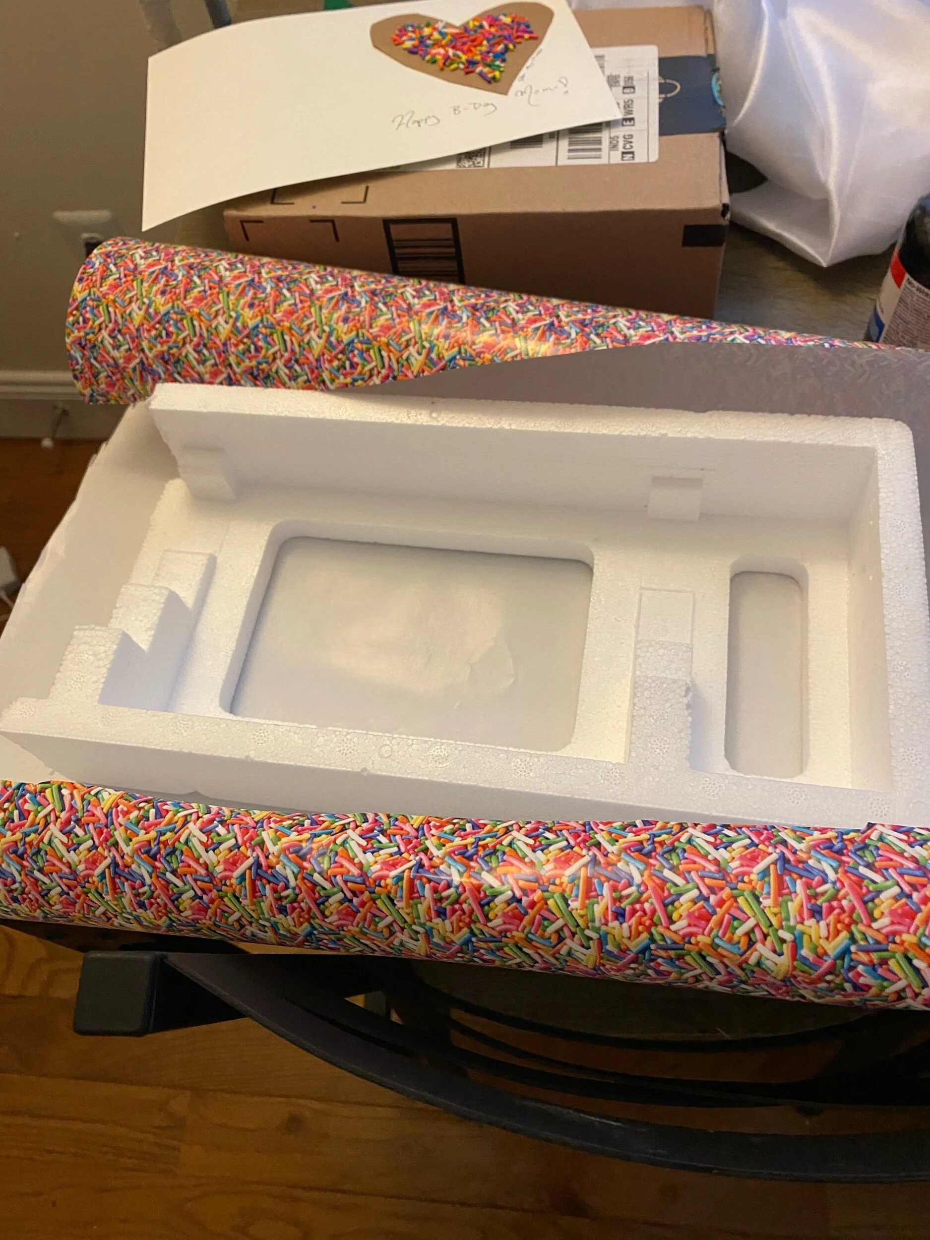 If you’re looking to make this dIsplay you couLd find whatever foAm you have on hand (because foAm has serious repurposing foAmo - fear of also missing out) and tape underneath.