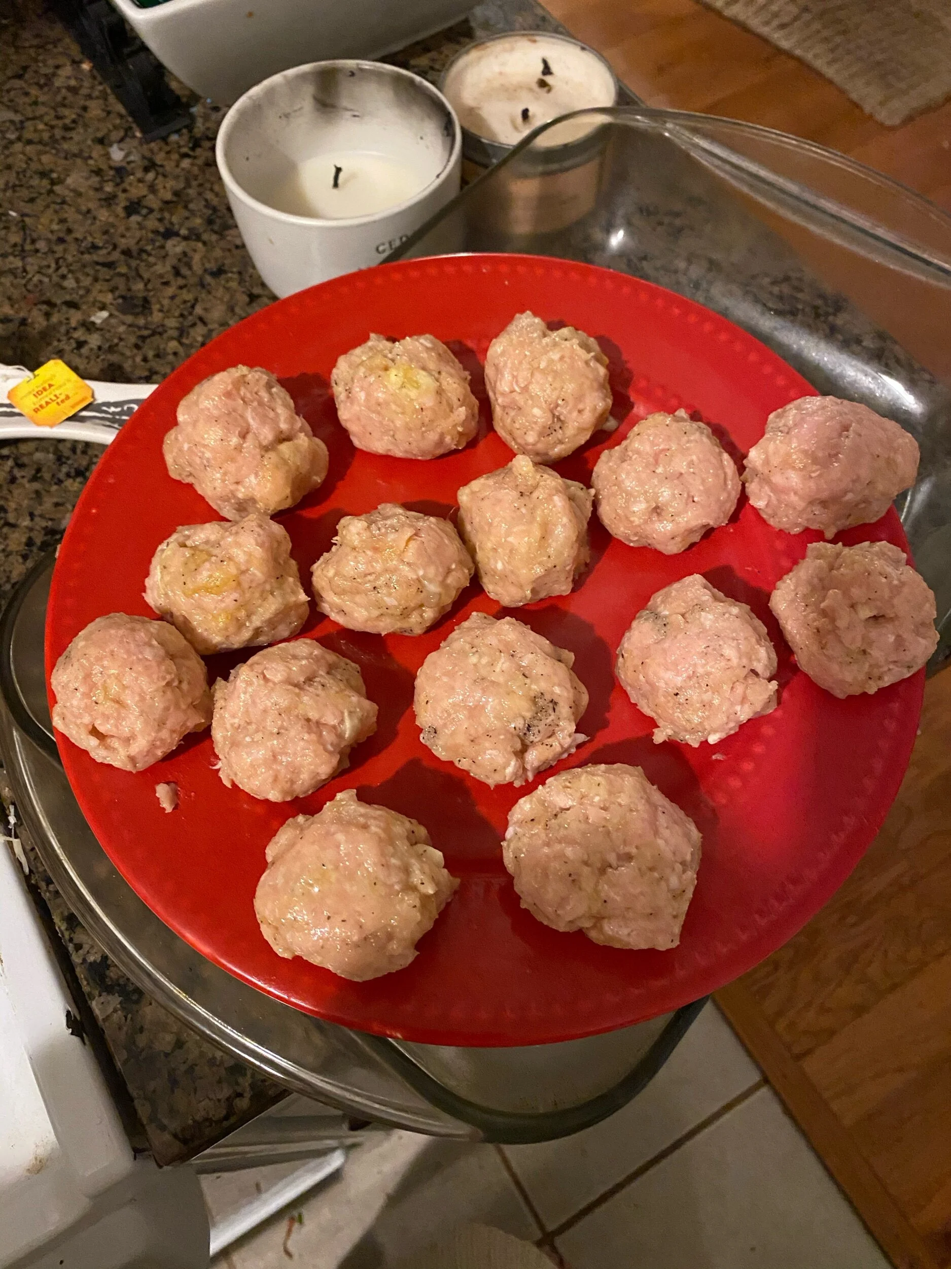 Form into golfball sized meatballs