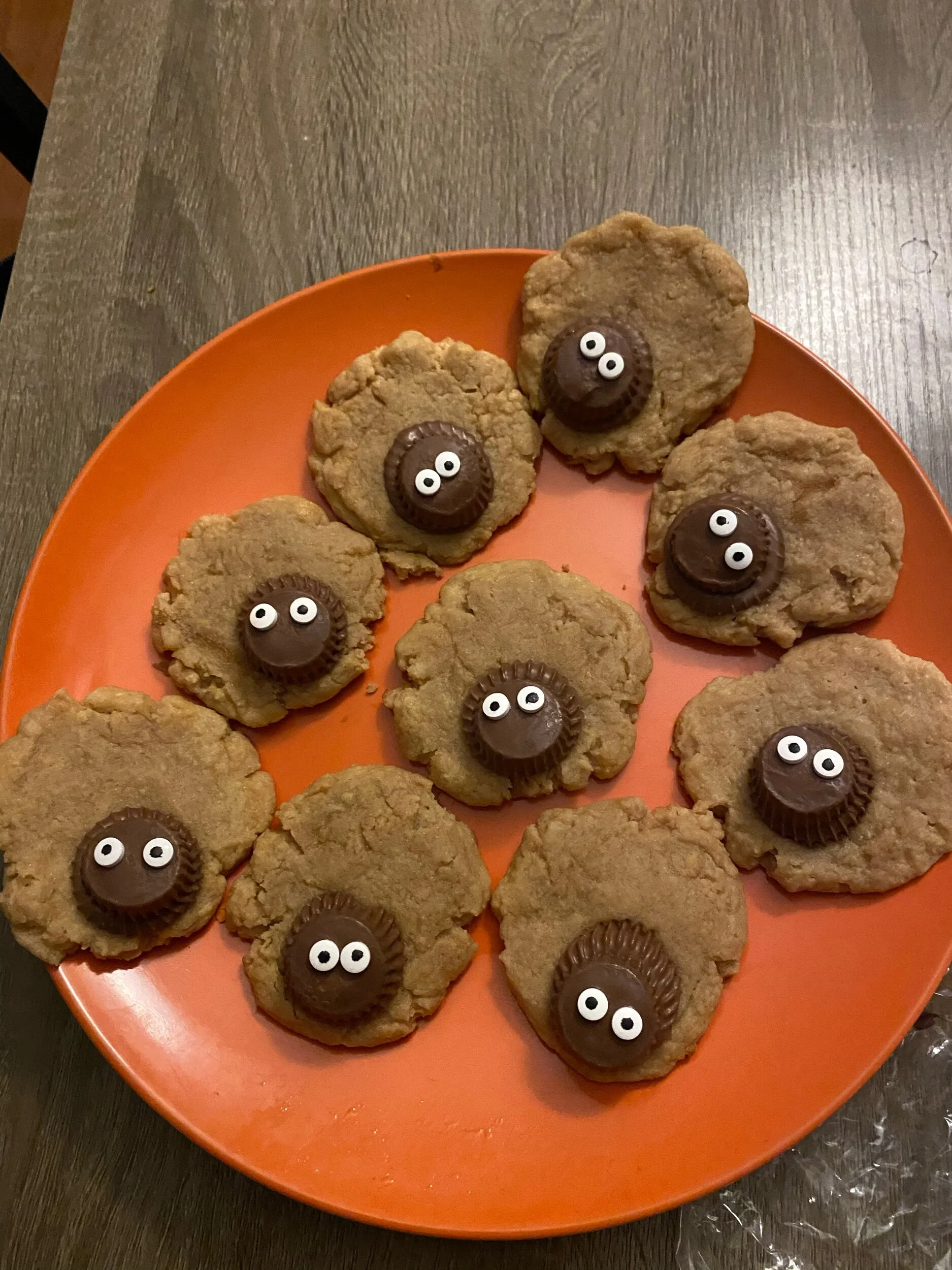 I decided on my “good version” to go with eyeball sprinkles….I  let them sit honestly, more than over night, wrapped in Saran Wrap, and it made decorating them easier and didn't effect the taste!