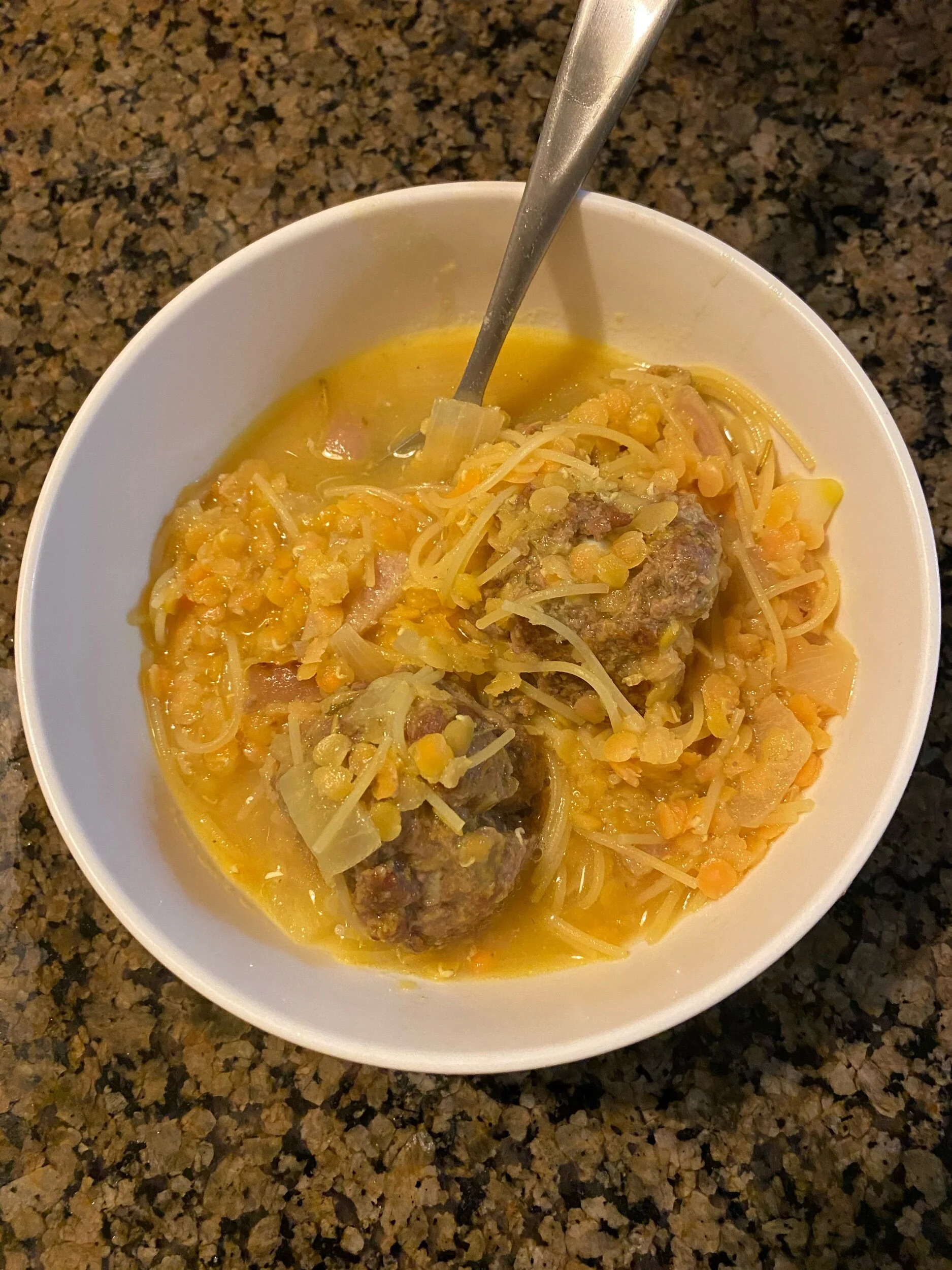 Iraqi Lentil Stew with Meatballs