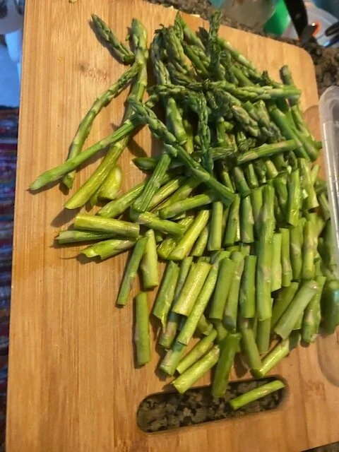 Turmeric and Black pepper shrimp with asparagus