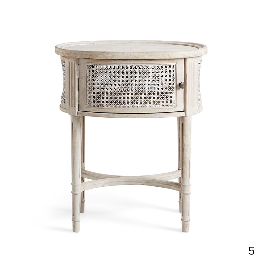 Merle Caned End Table