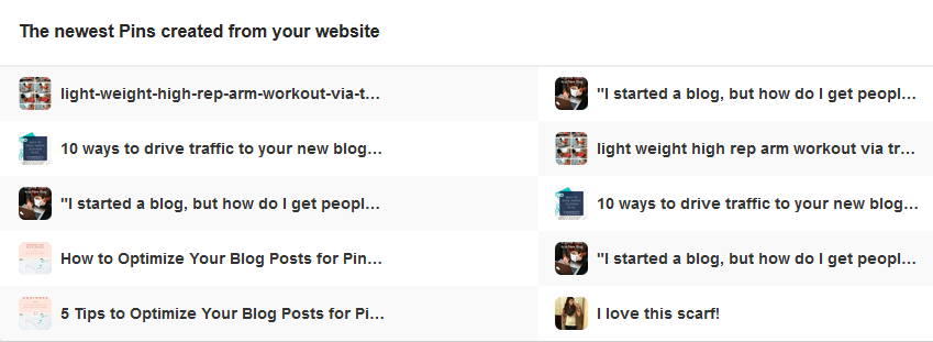 How to Find the Newest Pins from Your Website with Pinterest Analytics