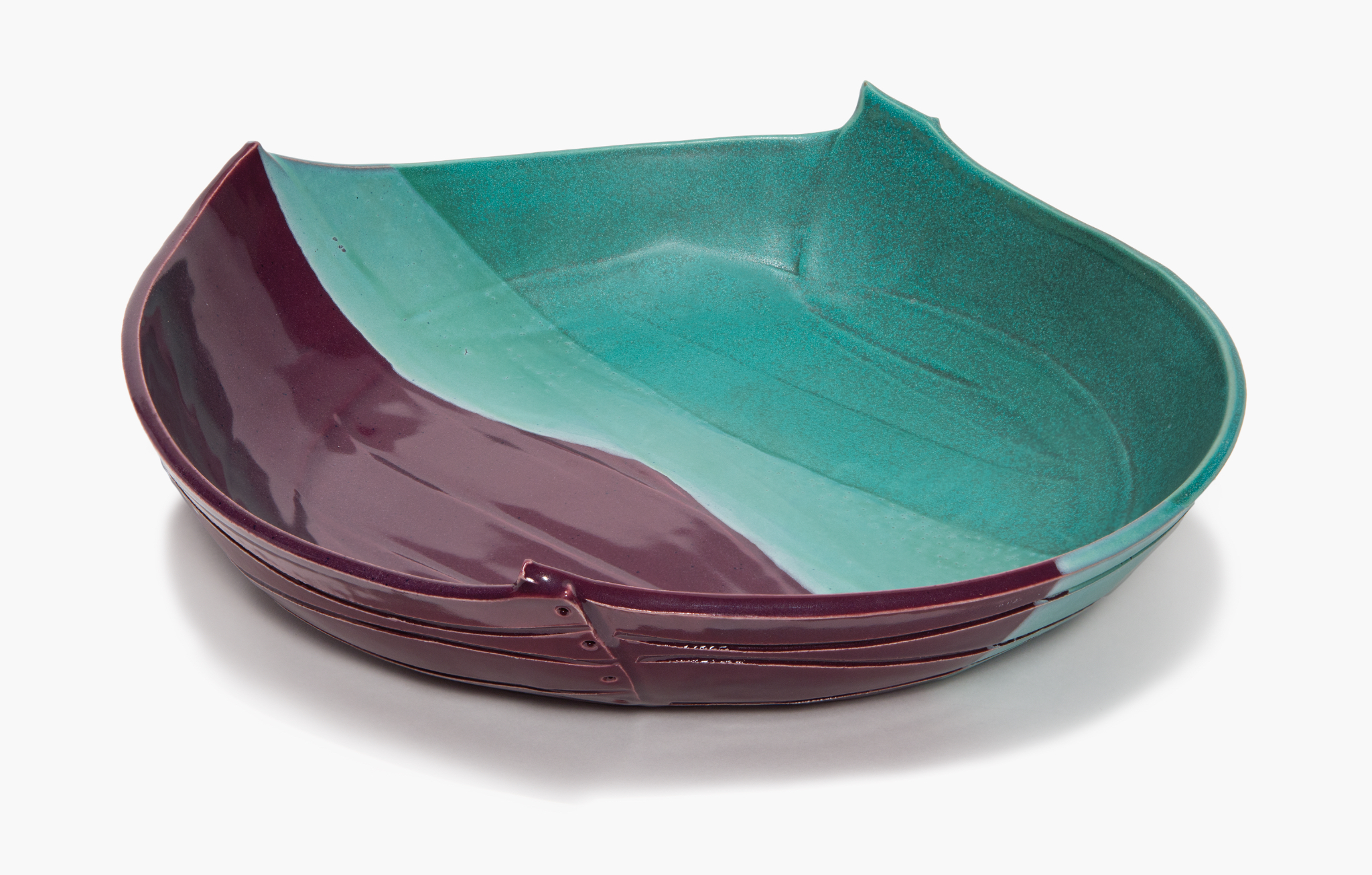 Platter in Teal and Plum