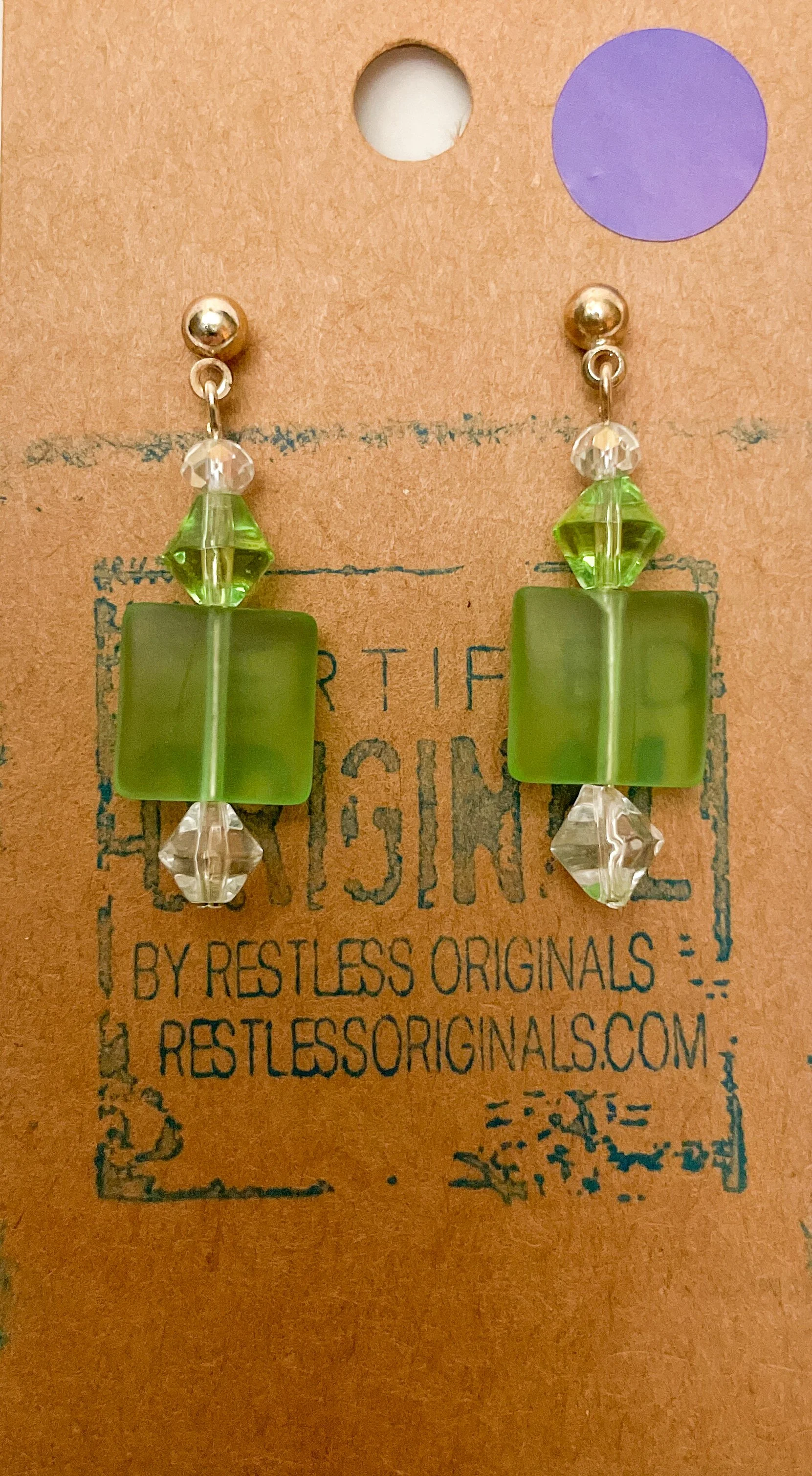 Satin Glass Bead - Handmade Earrings