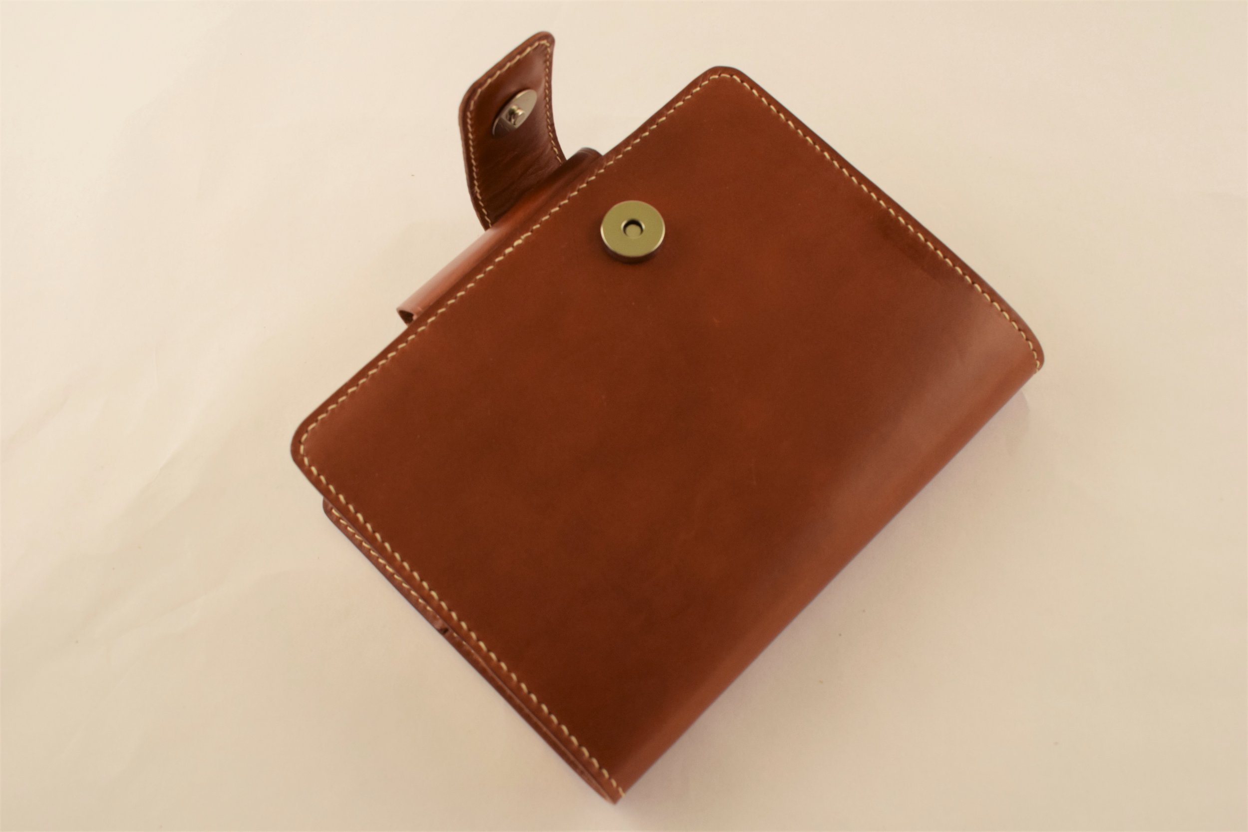 Chestnut Italian Buttero with Pen Loop and Magnetic Clasp ($190)