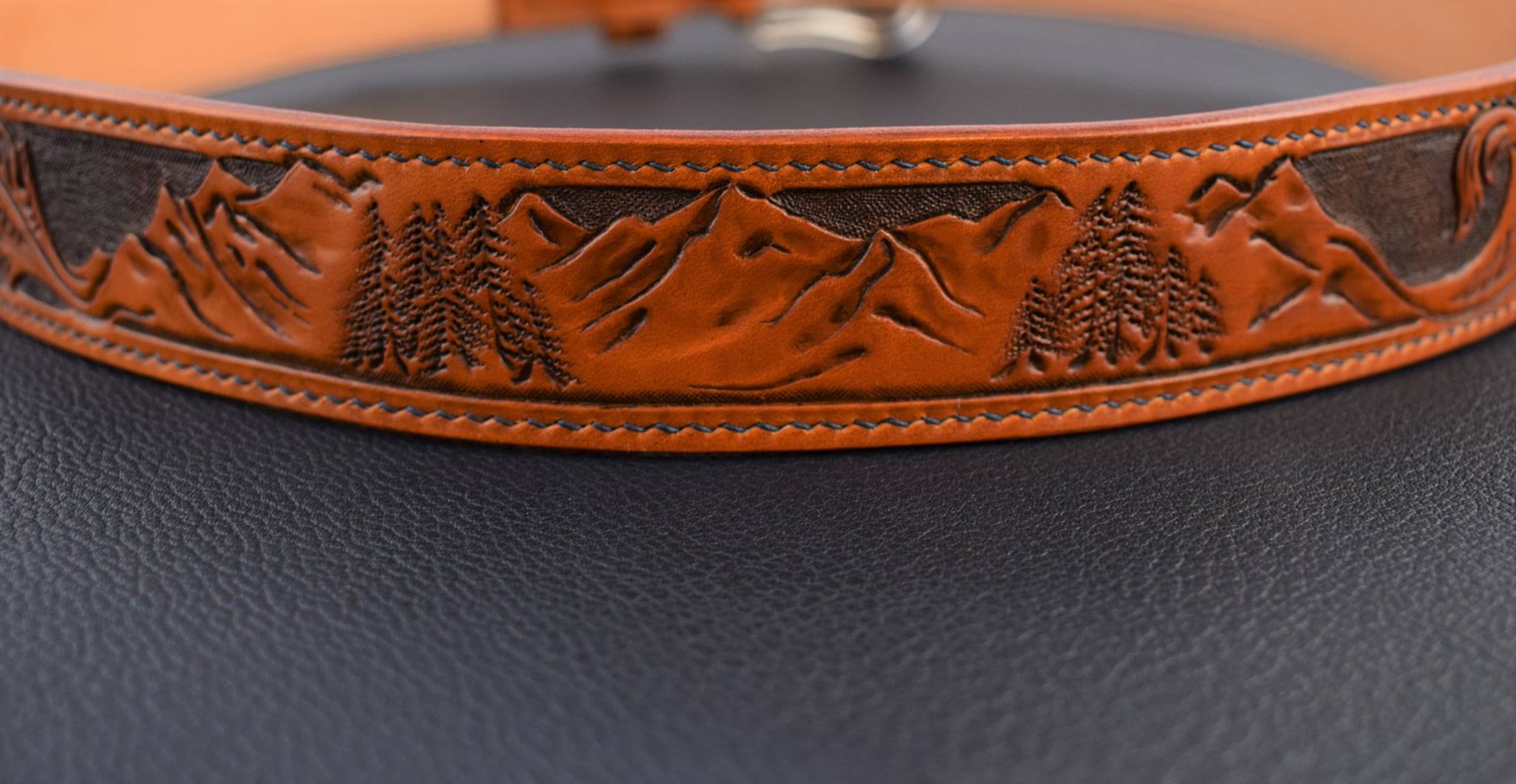  Custom Floral Belt with Mountainscape 