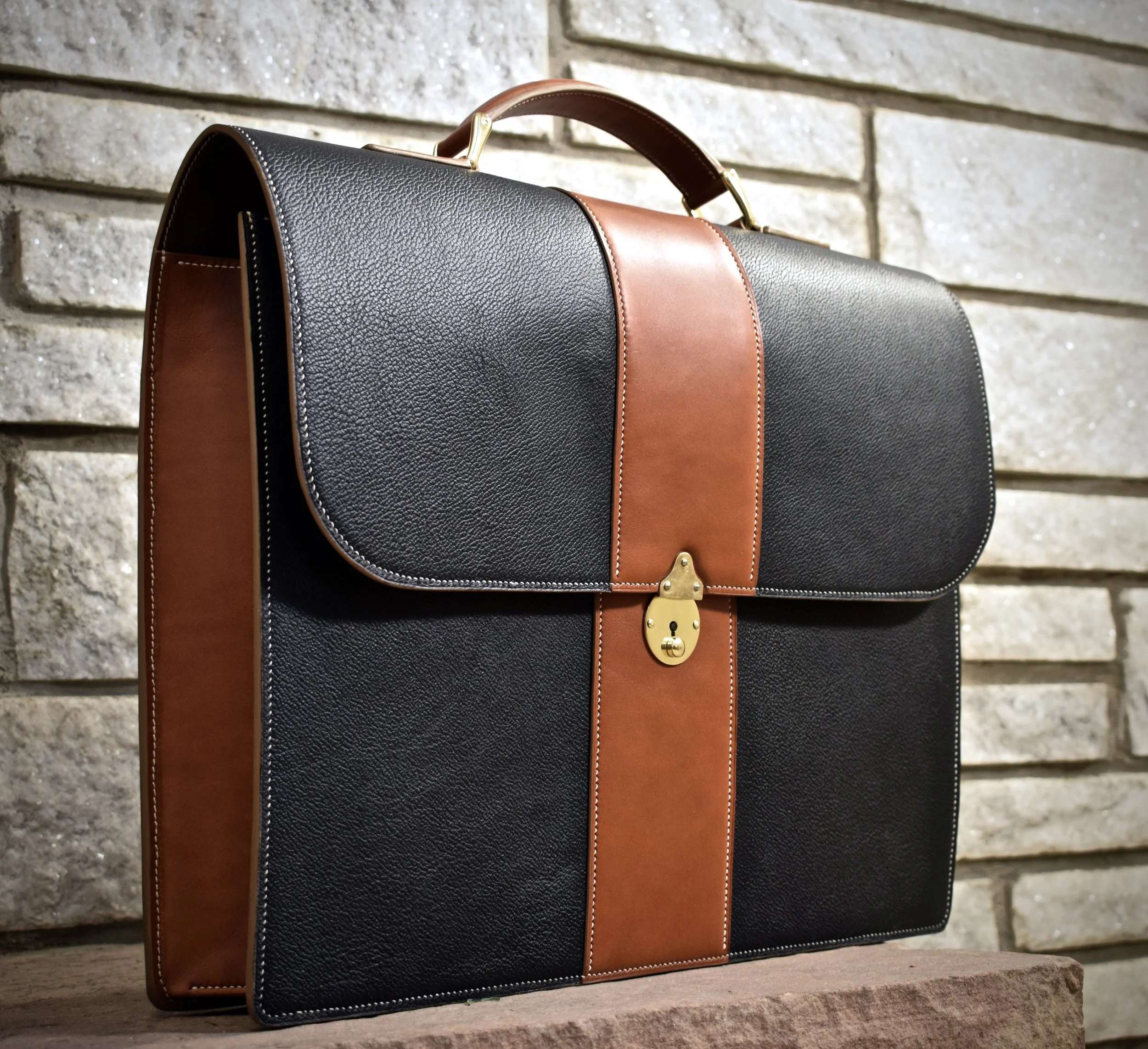 Custom Two-Tone Briefcase