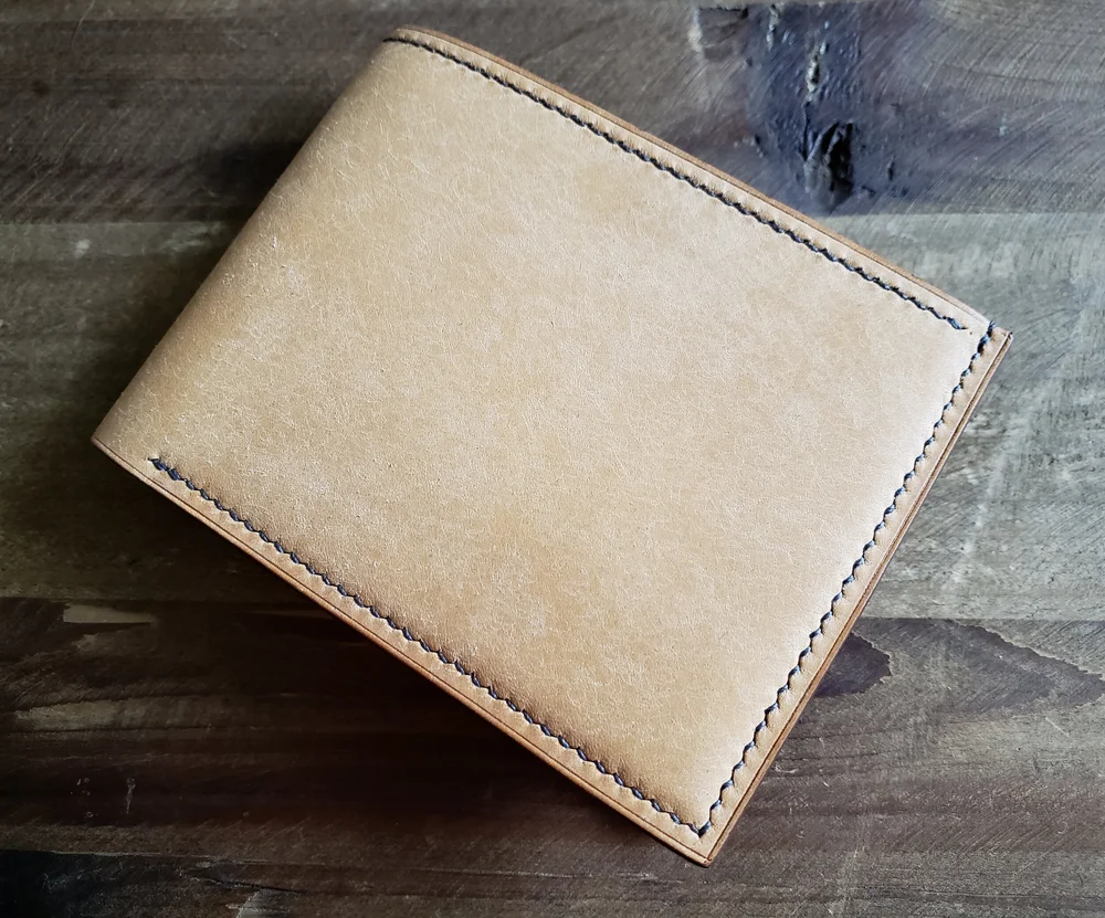 Winged Billfold- Natural Pueblo — Homage Leatherworks