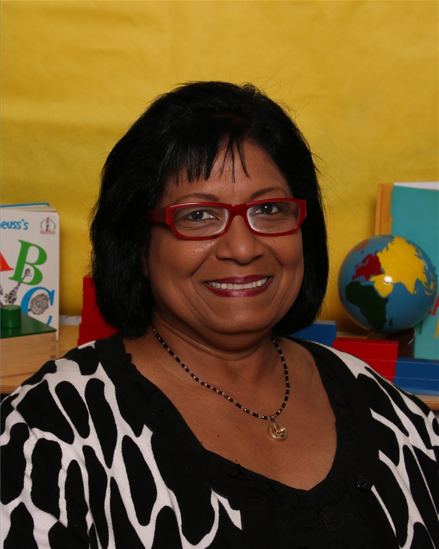 Cheryl Denner , Hummingbirds Assistant Teacher Ms. Cheryl is one of our original teachers at MDS. She was born in Trinidad, where she studied business administration at St. Mary’s College. She’s been teaching at MDS since 1988, working with every age group of children in the school, and is a certified Montessori teacher. In 1992 she became the lead teacher of the first infant/toddler class at MDS, The Puffins, and held that position for the next 14 years. In 2002 Cheryl was awarded ”Woman of Distinction” honors by the Y.W.C.A. for her dedication and contribution to the community. “Each day is a joyful experience for me as I prepare a peaceful learning environment in the classroom, and I am always looking forward to working with each child’s unique approach to learning, as they follow their own independent ideas.” Cheryl lives in Brooklyn with her daughter, and enjoys traveling, costume design, music, and story-telling combined with music and art.