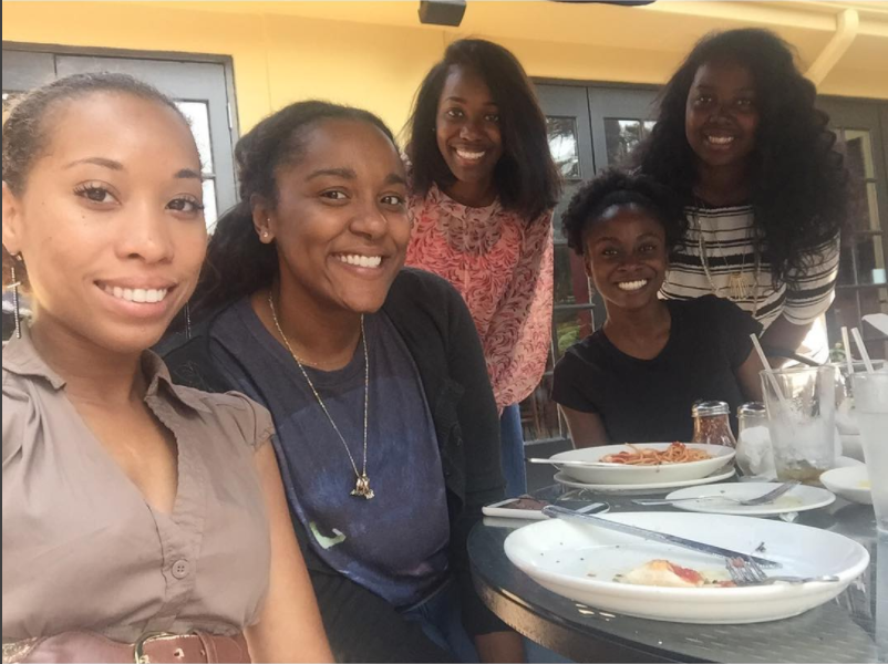 This is a candid photo and none of us have make up on. We look young as hell. #GodisOurOnlyFilter #EveryoneInthisPhotoIsOver26