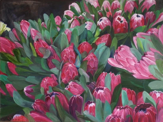 Pink Ice 30 x 40in, oil on canvas