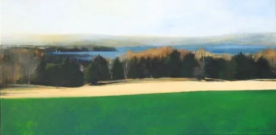 Gentle Fall 24 x 48", Massawippi, acxrylic on canvas