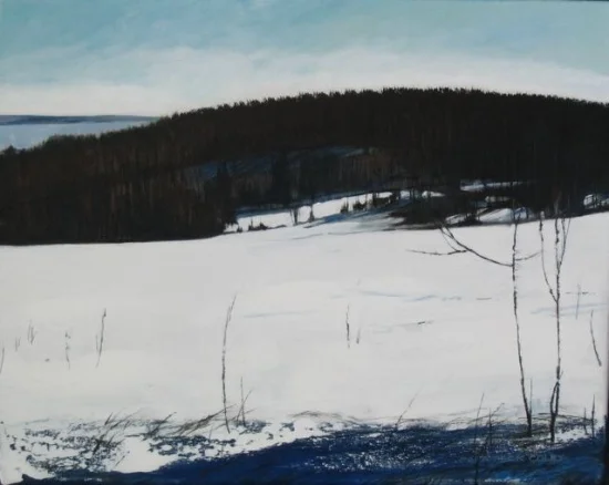 Crisp Late Afternoon 16 x 20", acrylic on canvas