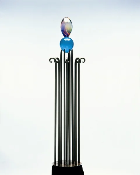 Here Today... 60"x15"x15", Mat.: Iron, Glass and Copper
